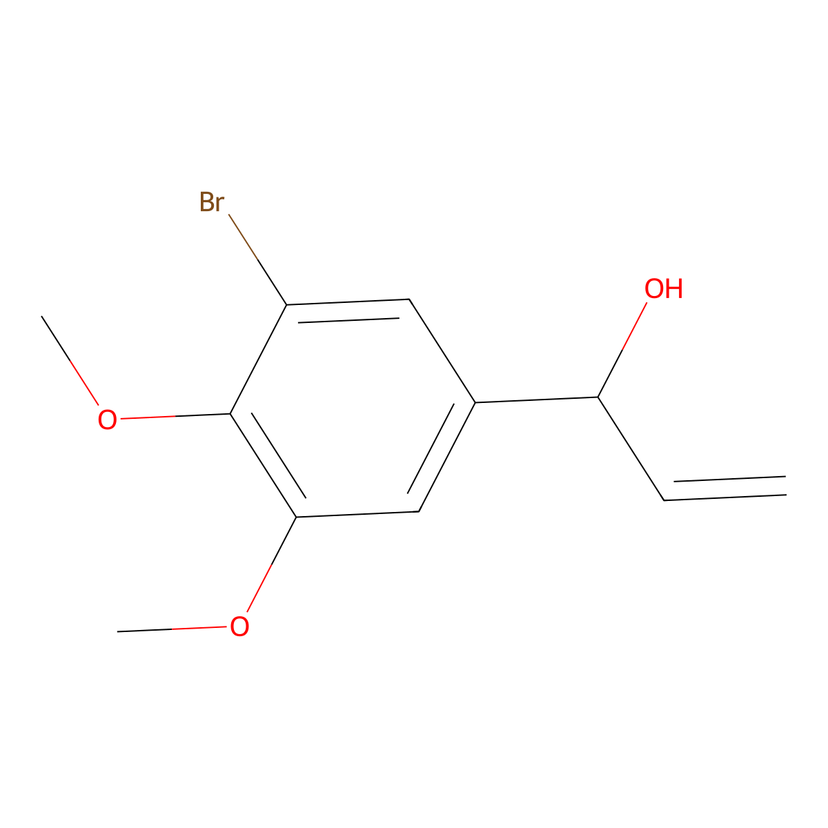 1-(3-Bromo-4,5-dimethoxyphenyl)prop-2-en-1-ol molecular structure, CAS 2229008-60-8