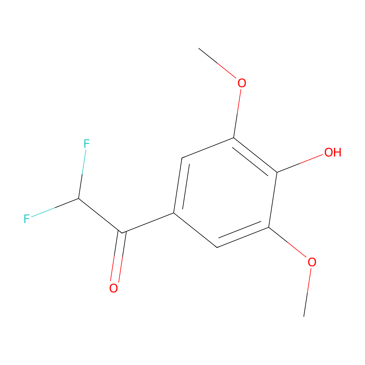2,2-Difluoro-1-(4-hydroxy-3,5-dimethoxyphenyl)ethan-1-one molecular structure, CAS 2229020-57-7