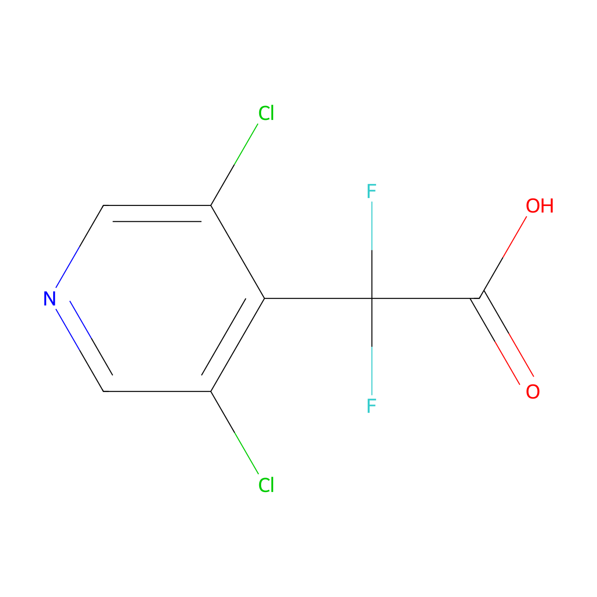 2-(3,5-Dichloropyridin-4-yl)-2,2-difluoroacetic acid molecular structure, CAS 2229022-12-0