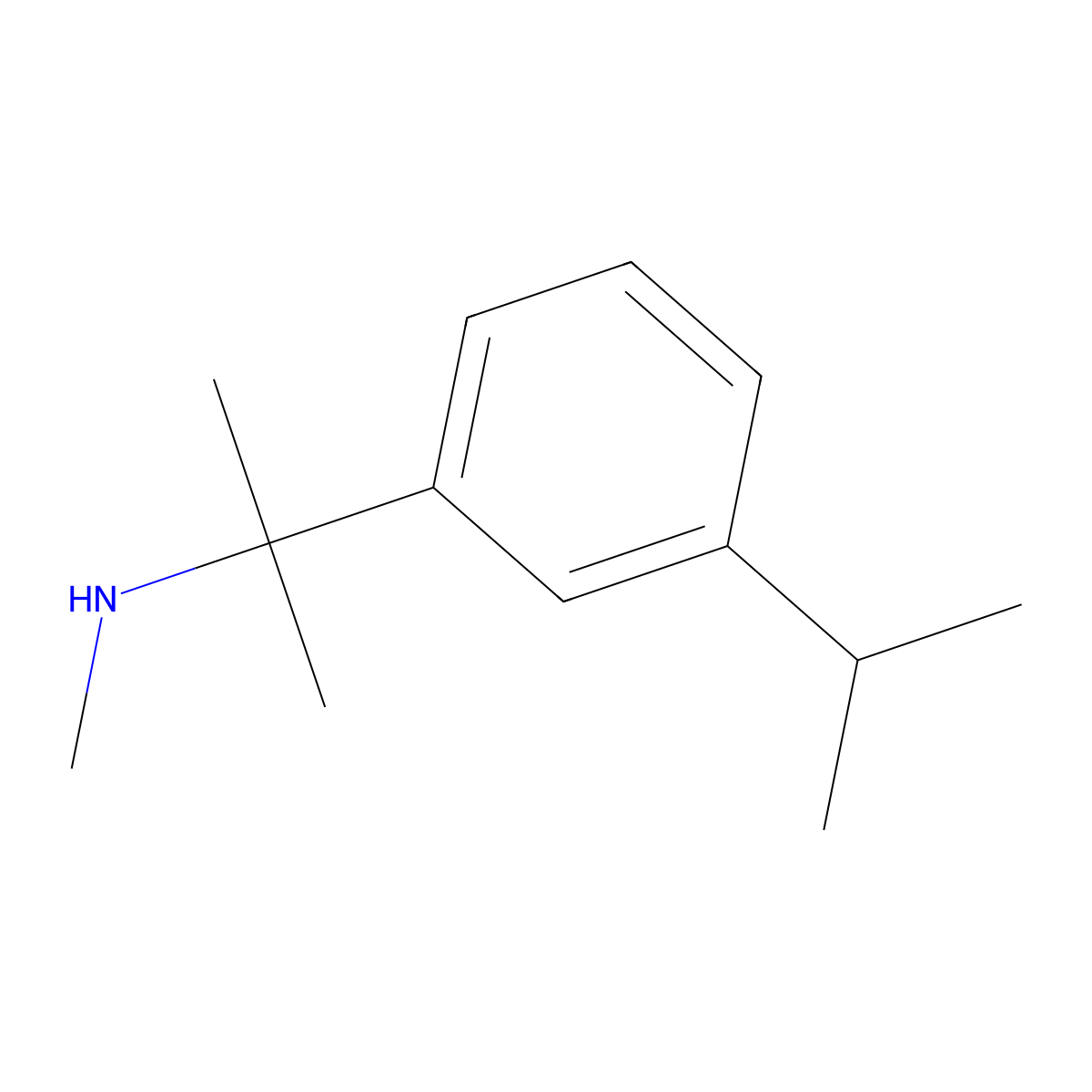 Methyl({2-[3-(propan-2-yl)phenyl]propan-2-yl})amine molecular structure, CAS 2229022-26-6