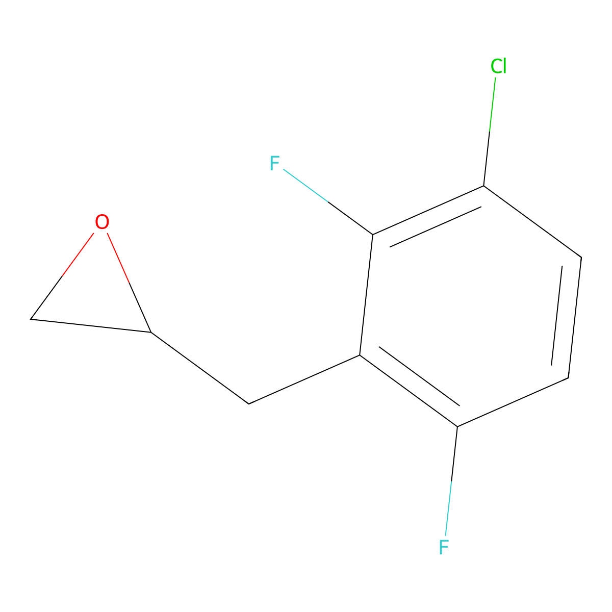 2-[(3-Chloro-2,6-difluorophenyl)methyl]oxirane molecular structure, CAS 2229030-31-1