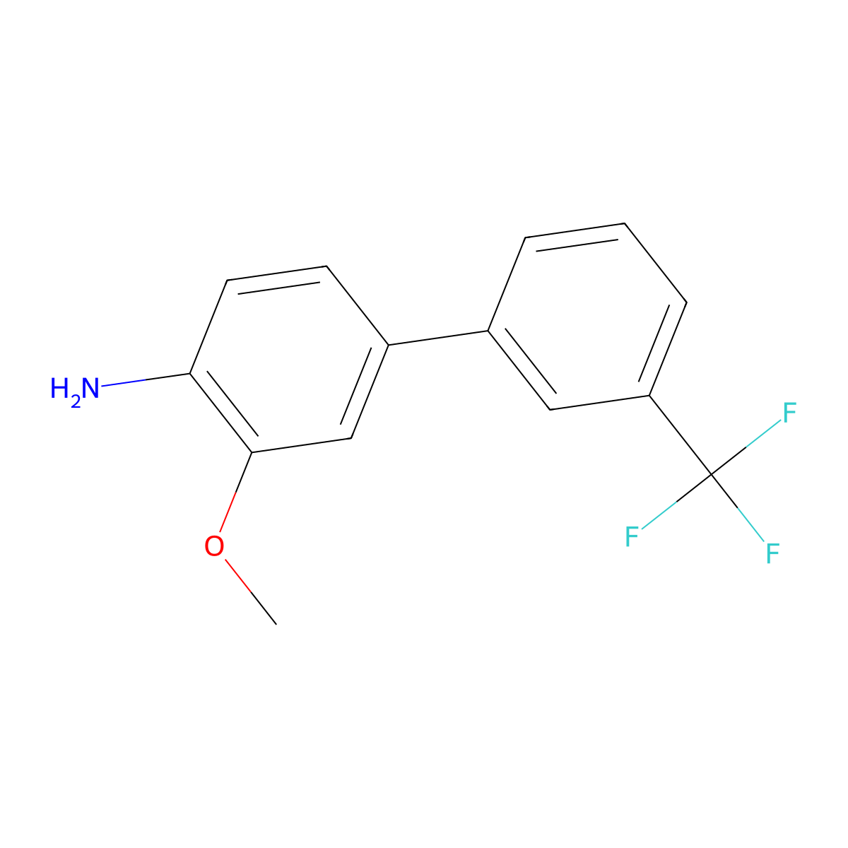 3-Methoxy-3'-(trifluoromethyl)-[1,1'-biphenyl]-4-amine molecular structure, CAS 2229038-57-5