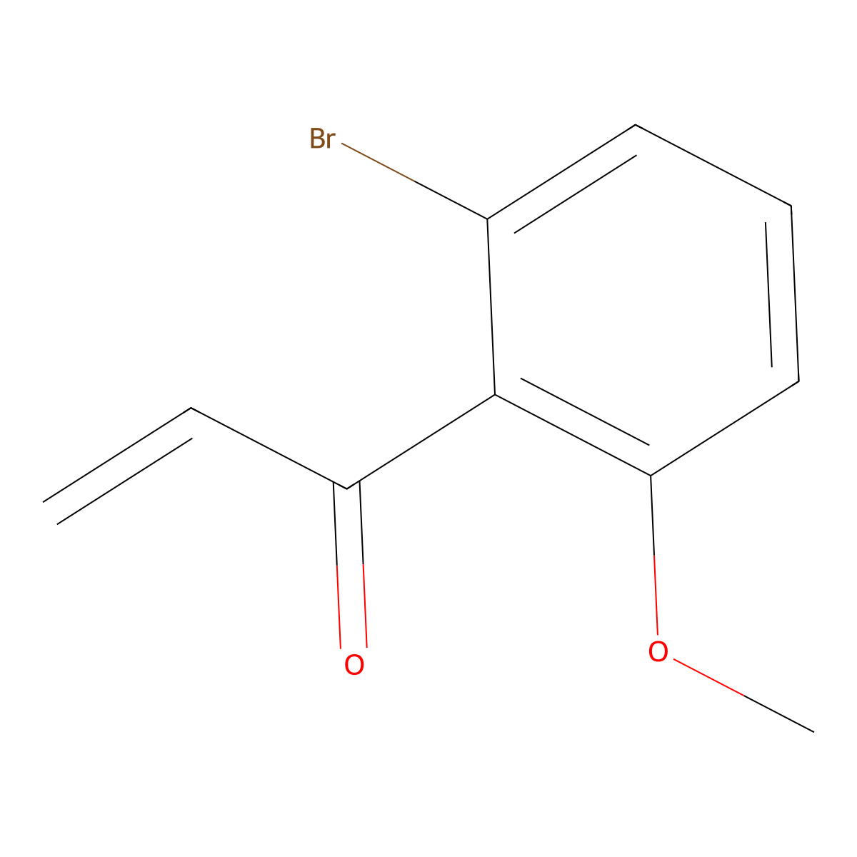 1-(2-Bromo-6-methoxyphenyl)prop-2-en-1-one molecular structure, CAS 2229050-14-8