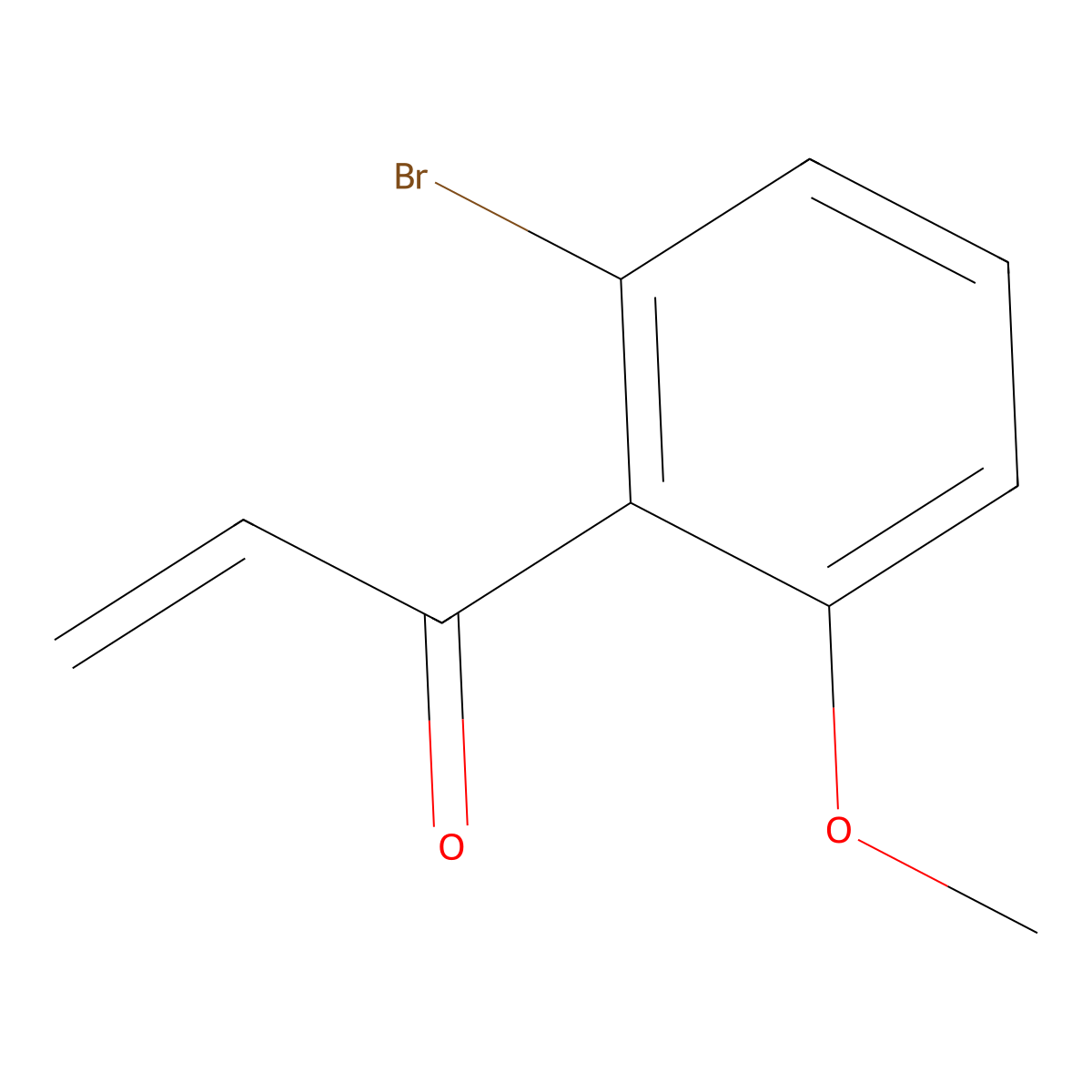1-(2-Bromo-6-methoxyphenyl)prop-2-en-1-one molecular structure, CAS 2229050-14-8