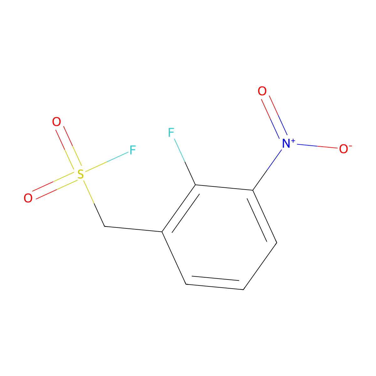 (2-Fluoro-3-nitrophenyl)methanesulfonyl fluoride molecular structure, CAS 2229050-43-3