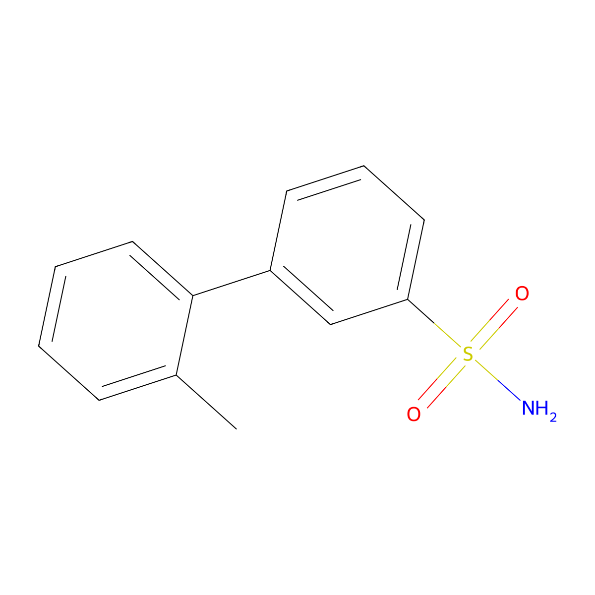 3-(2-Methylphenyl)benzene-1-sulfonamide molecular structure, CAS 2229070-92-0