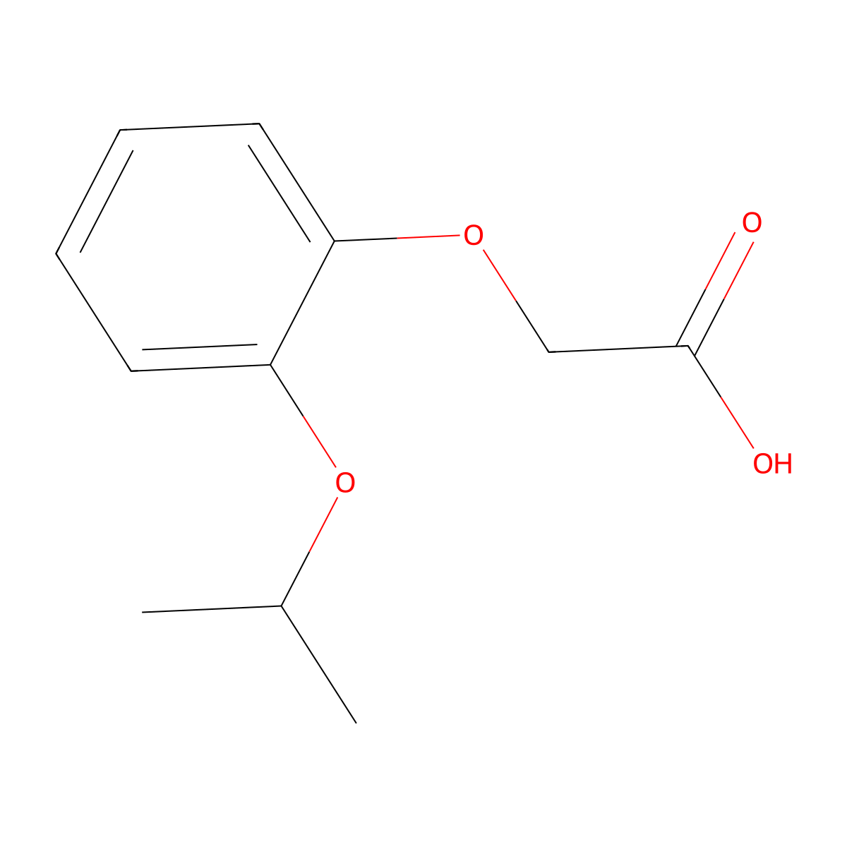 2-[2-(Propan-2-yloxy)phenoxy]acetic acid molecular structure, CAS 2229072-28-8