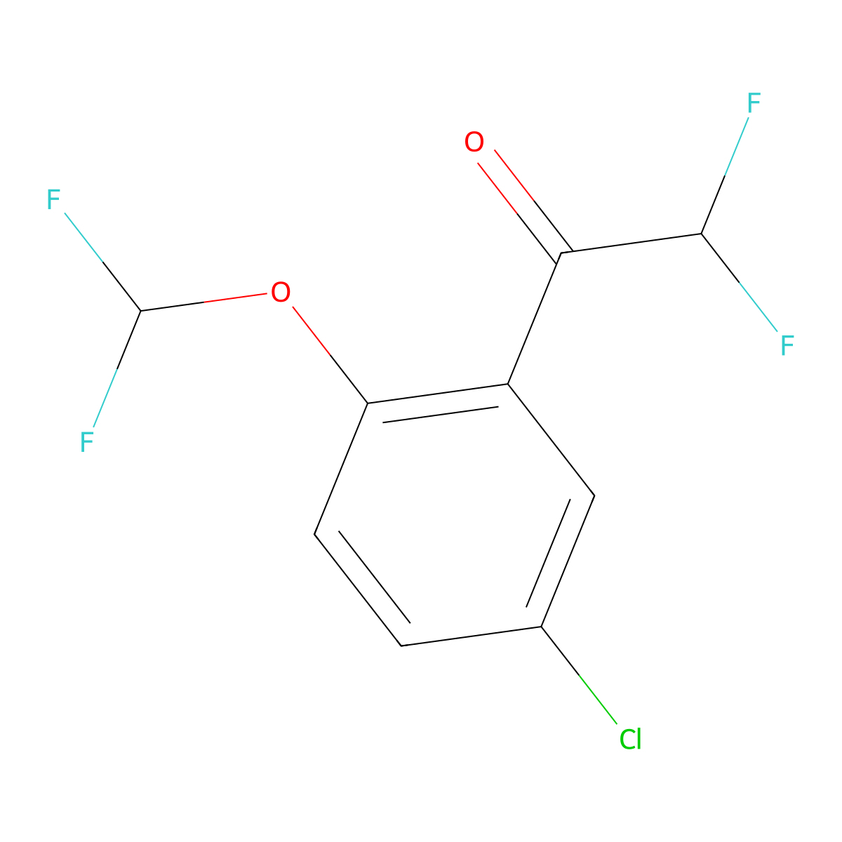 1-[5-Chloro-2-(difluoromethoxy)phenyl]-2,2-difluoroethan-1-one molecular structure, CAS 2229072-59-5