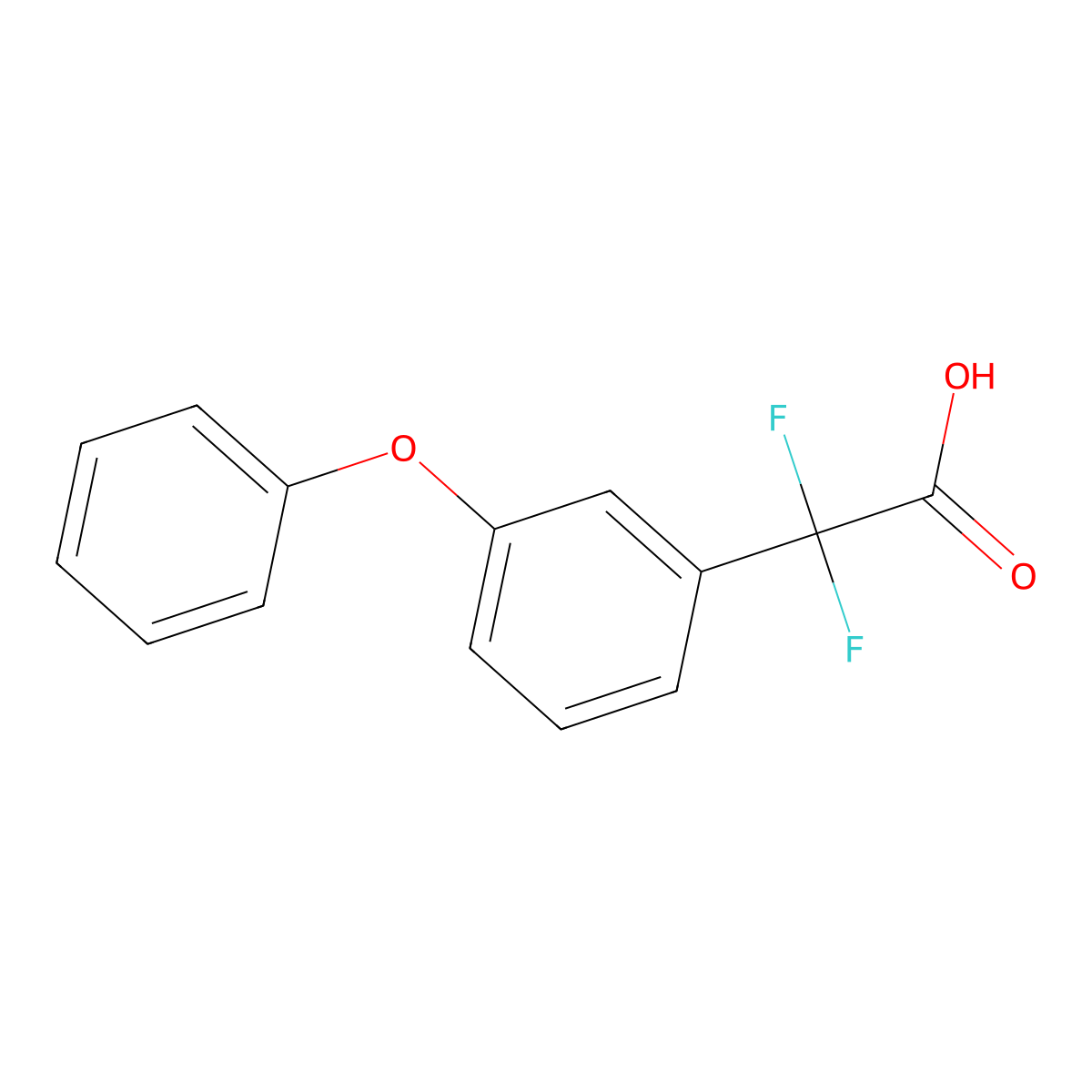 2,2-Difluoro-2-(3-phenoxyphenyl)acetic acid molecular structure, CAS 2229072-77-7