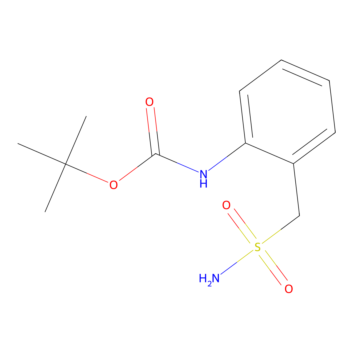tert-butyl N-[2-(sulfamoylmethyl)phenyl]carbamate molecular structure, CAS 2229073-42-9