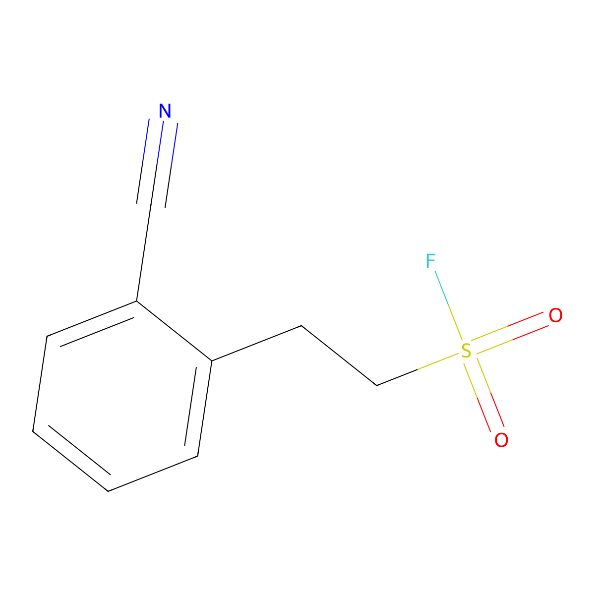 2-(2-Cyanophenyl)ethane-1-sulfonyl fluoride molecular structure, CAS 2229077-56-7