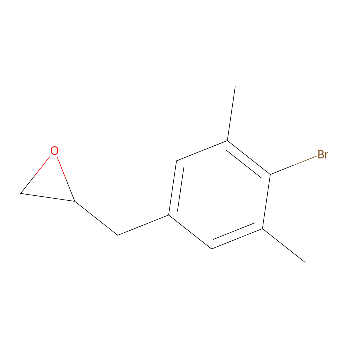 2-[(4-Bromo-3,5-dimethylphenyl)methyl]oxirane molecular structure, CAS 2229080-74-2
