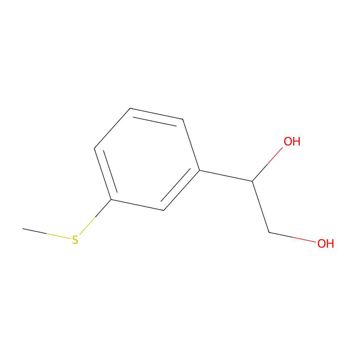 1-[3-(Methylsulfanyl)phenyl]ethane-1,2-diol molecular structure, CAS 2229080-77-5