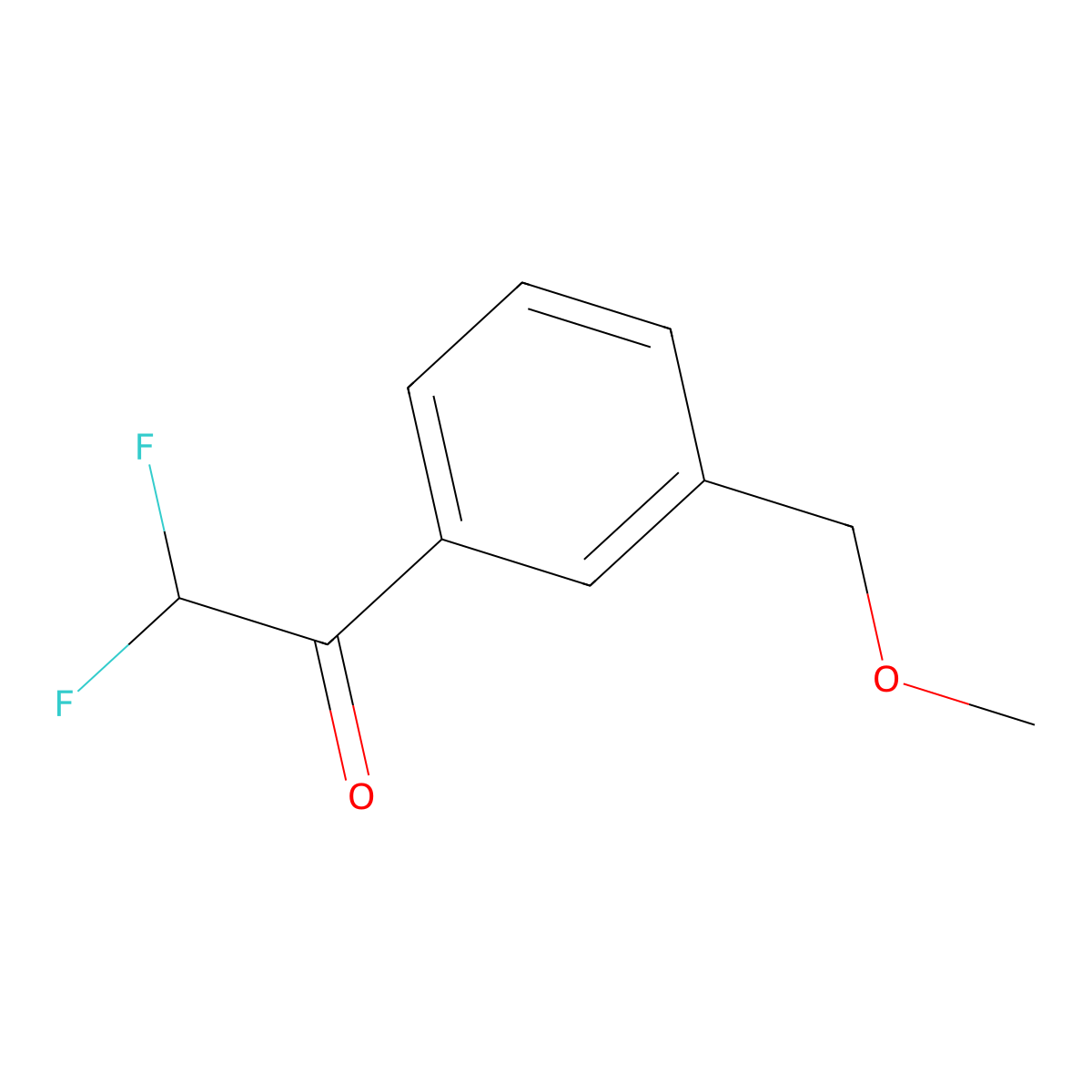 2,2-Difluoro-1-(3-(methoxymethyl)phenyl)ethanone molecular structure, CAS 2229082-72-6