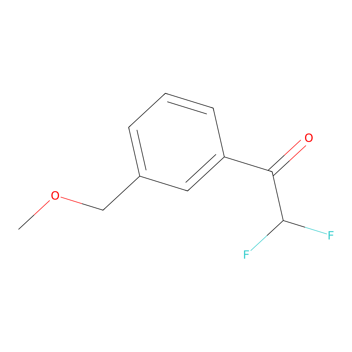 2,2-Difluoro-1-(3-(methoxymethyl)phenyl)ethanone molecular structure, CAS 2229082-72-6