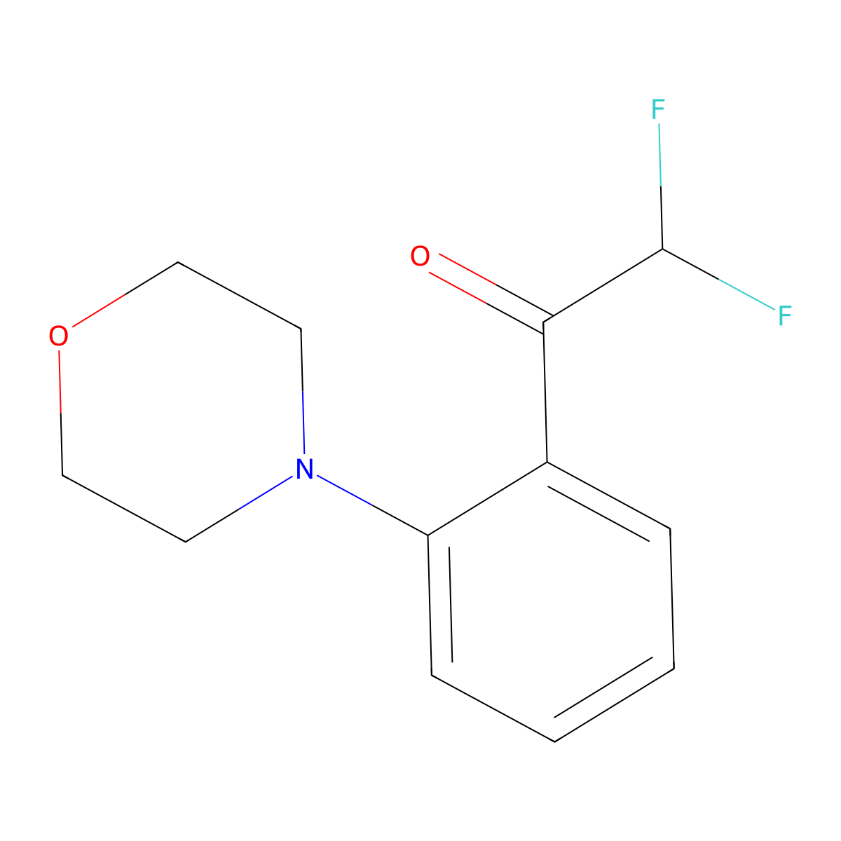 2,2-Difluoro-1-[2-(morpholin-4-yl)phenyl]ethan-1-one molecular structure, CAS 2229086-50-2