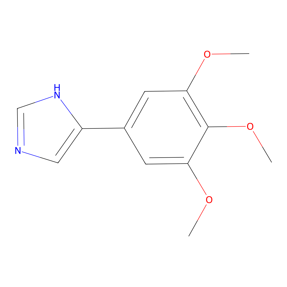4-(3,4,5-trimethoxyphenyl)-1H-imidazole molecular structure, CAS 2229095-22-9