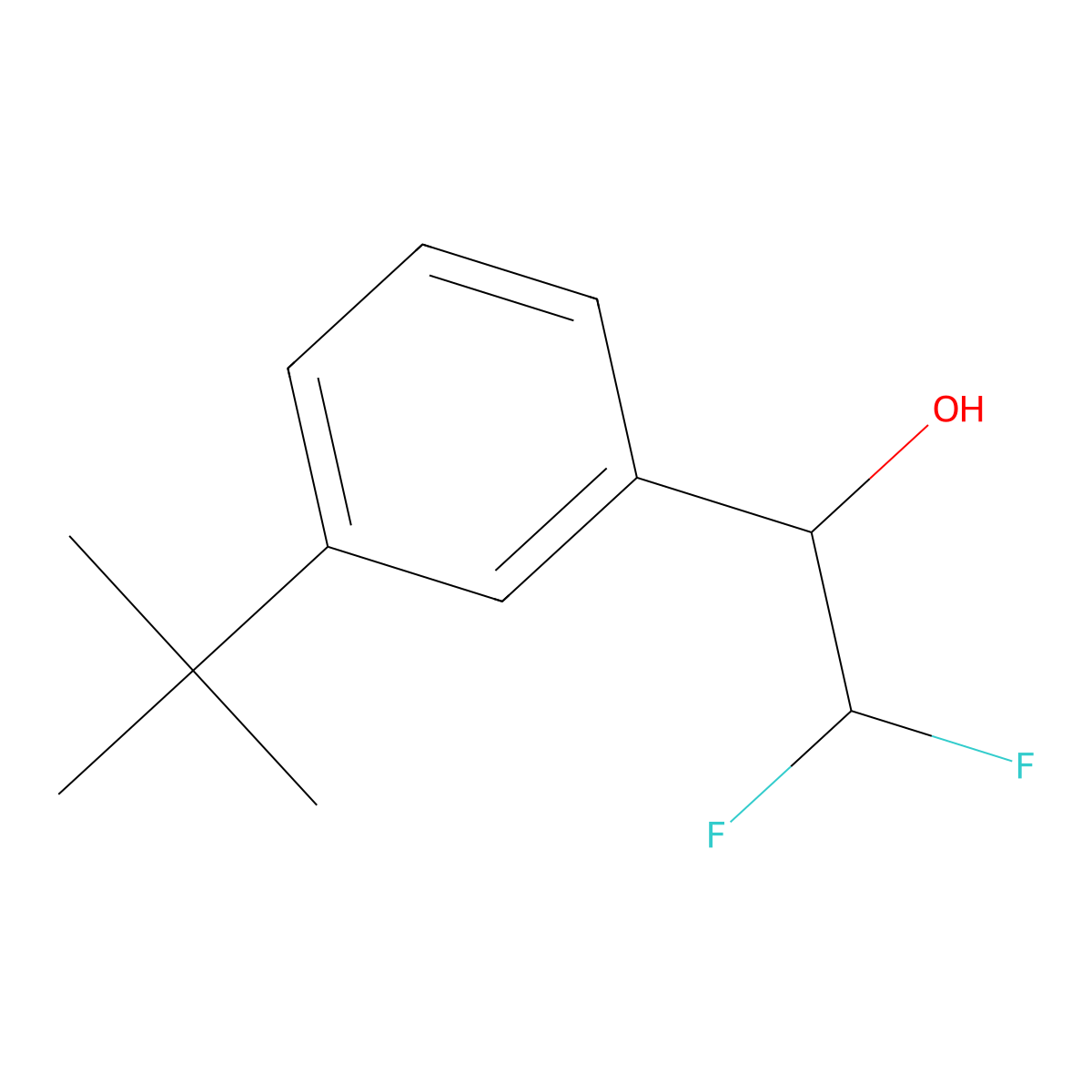 1-(3-Tert-butylphenyl)-2,2-difluoroethan-1-ol molecular structure, CAS 2229097-03-2