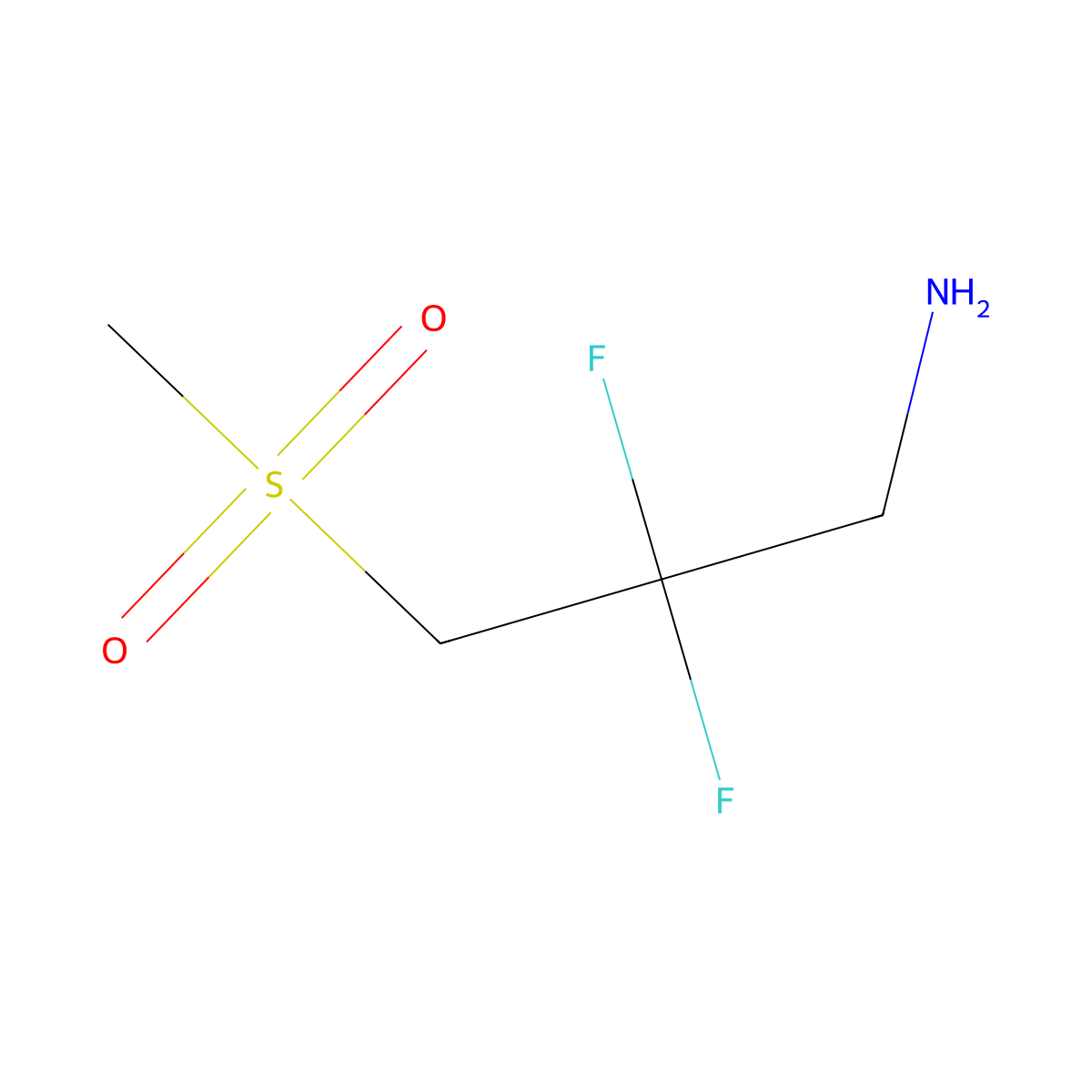 2,2-Difluoro-3-methanesulfonylpropan-1-amine molecular structure, CAS 2229097-69-0