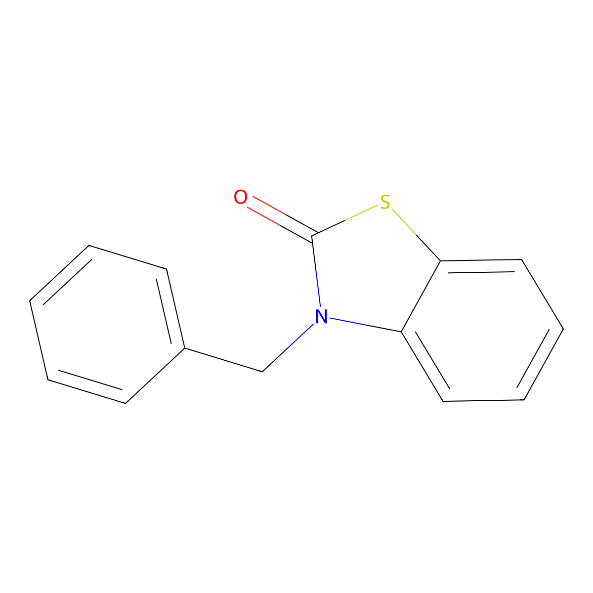 3-Benzyl-2(3H)-benzothiazolone molecular structure, CAS 22291-74-3