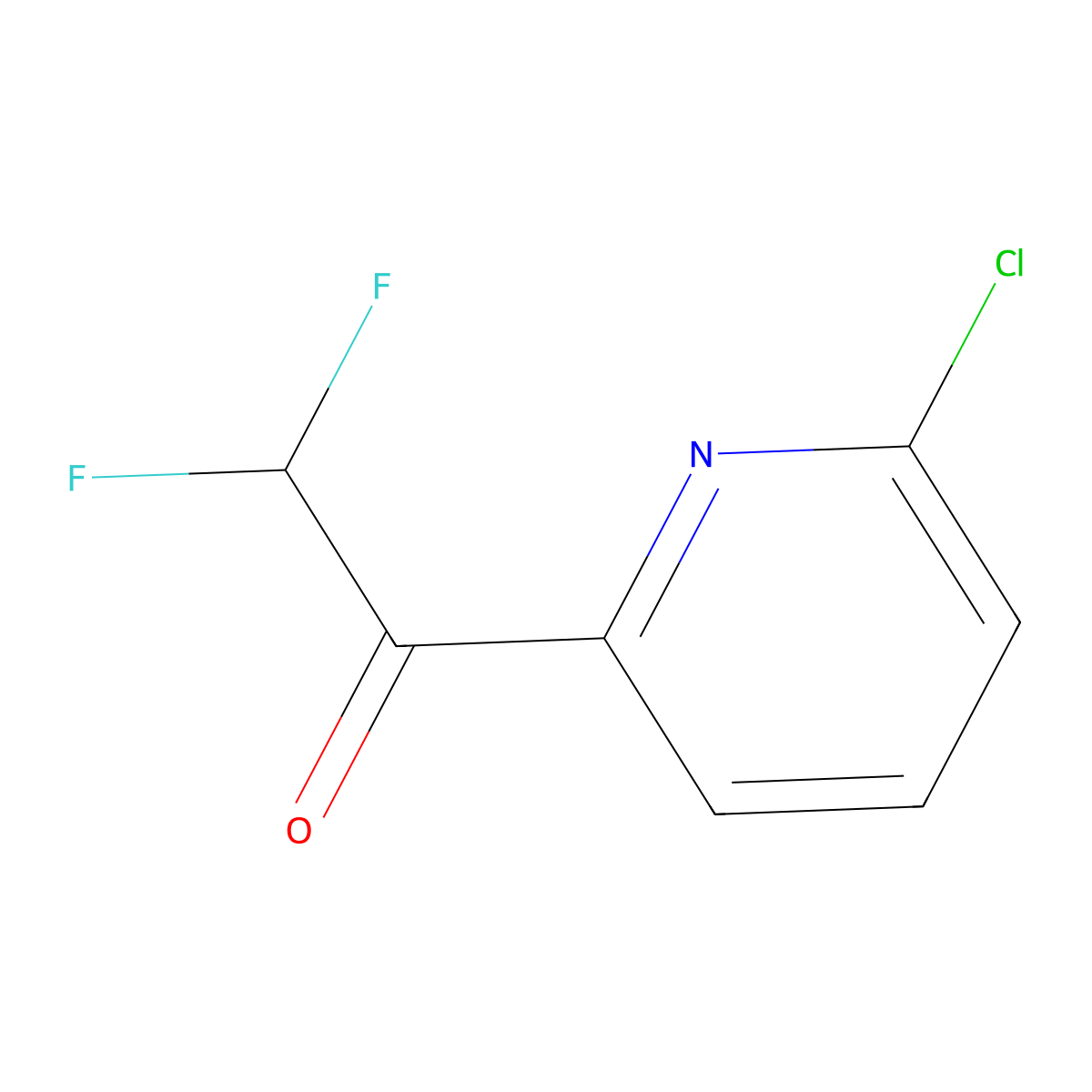 1-(6-Chloropyridin-2-yl)-2,2-difluoroethan-1-one molecular structure, CAS 2229102-21-8