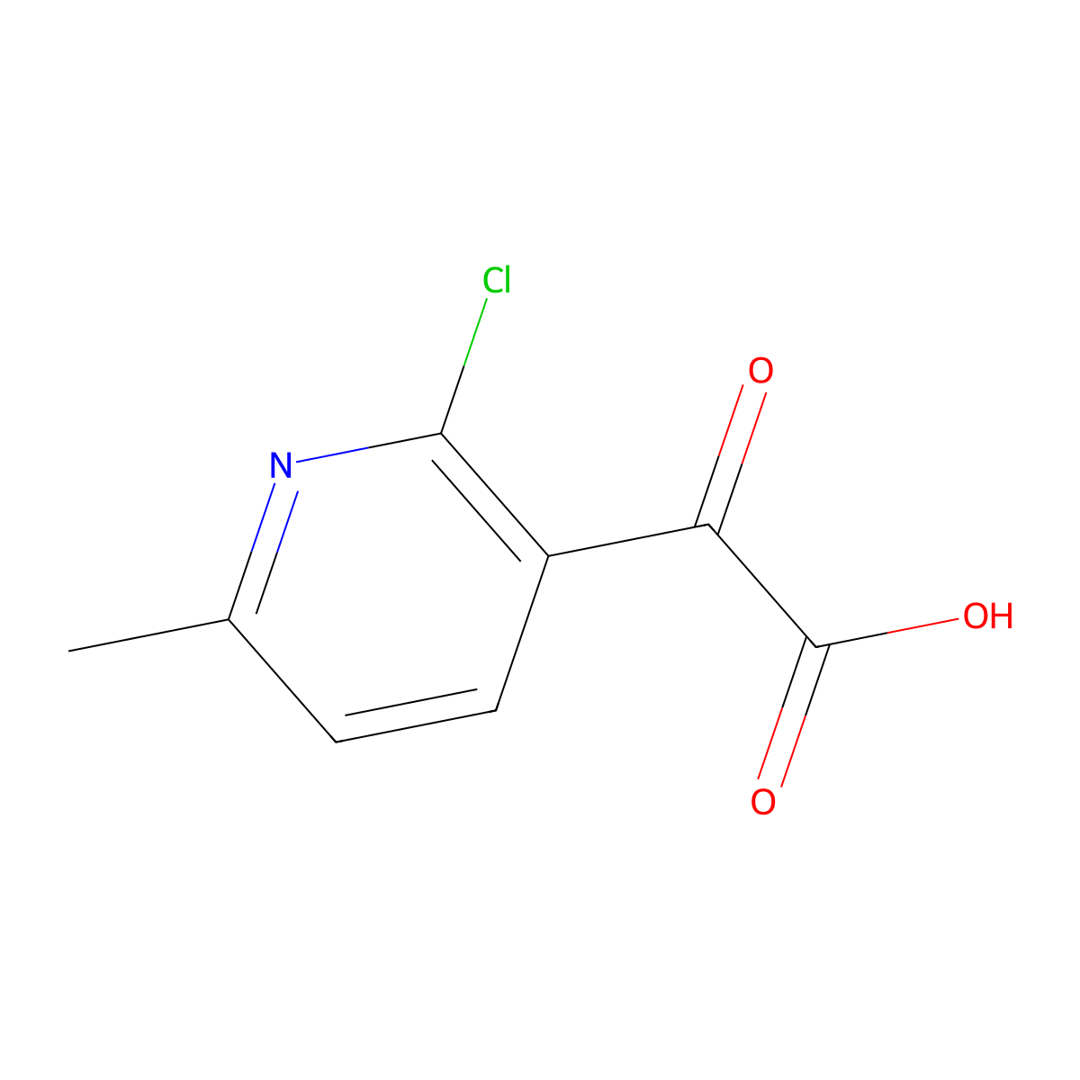 2-(2-Chloro-6-methylpyridin-3-yl)-2-oxoacetic acid molecular structure, CAS 2229105-11-5