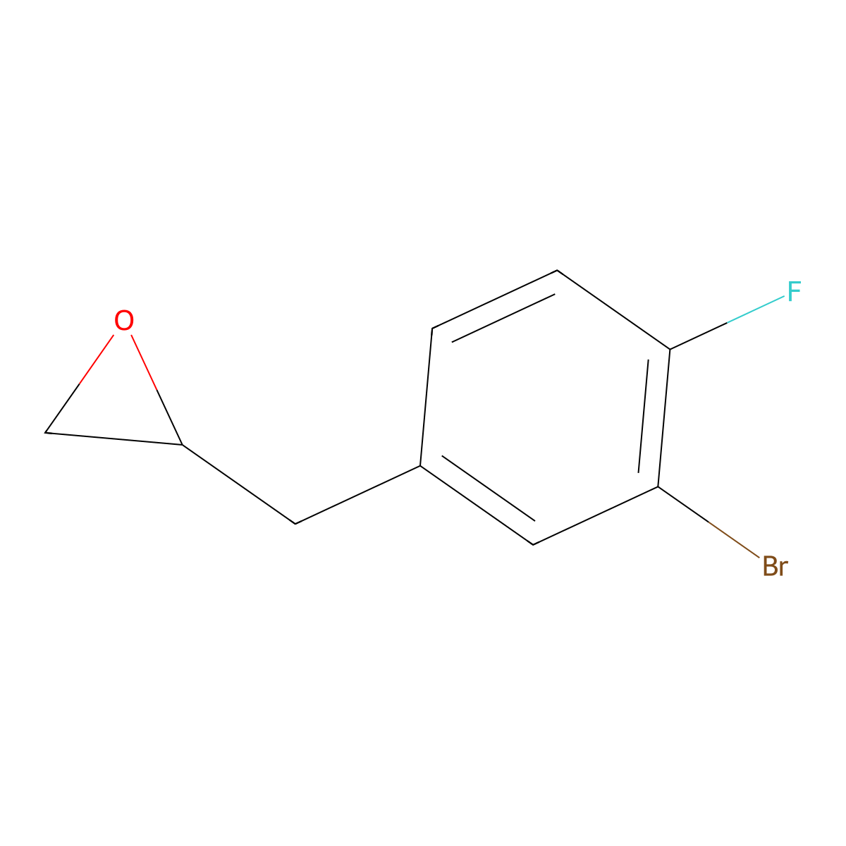 2-[(3-Bromo-4-fluorophenyl)methyl]oxirane molecular structure, CAS 2229106-58-3