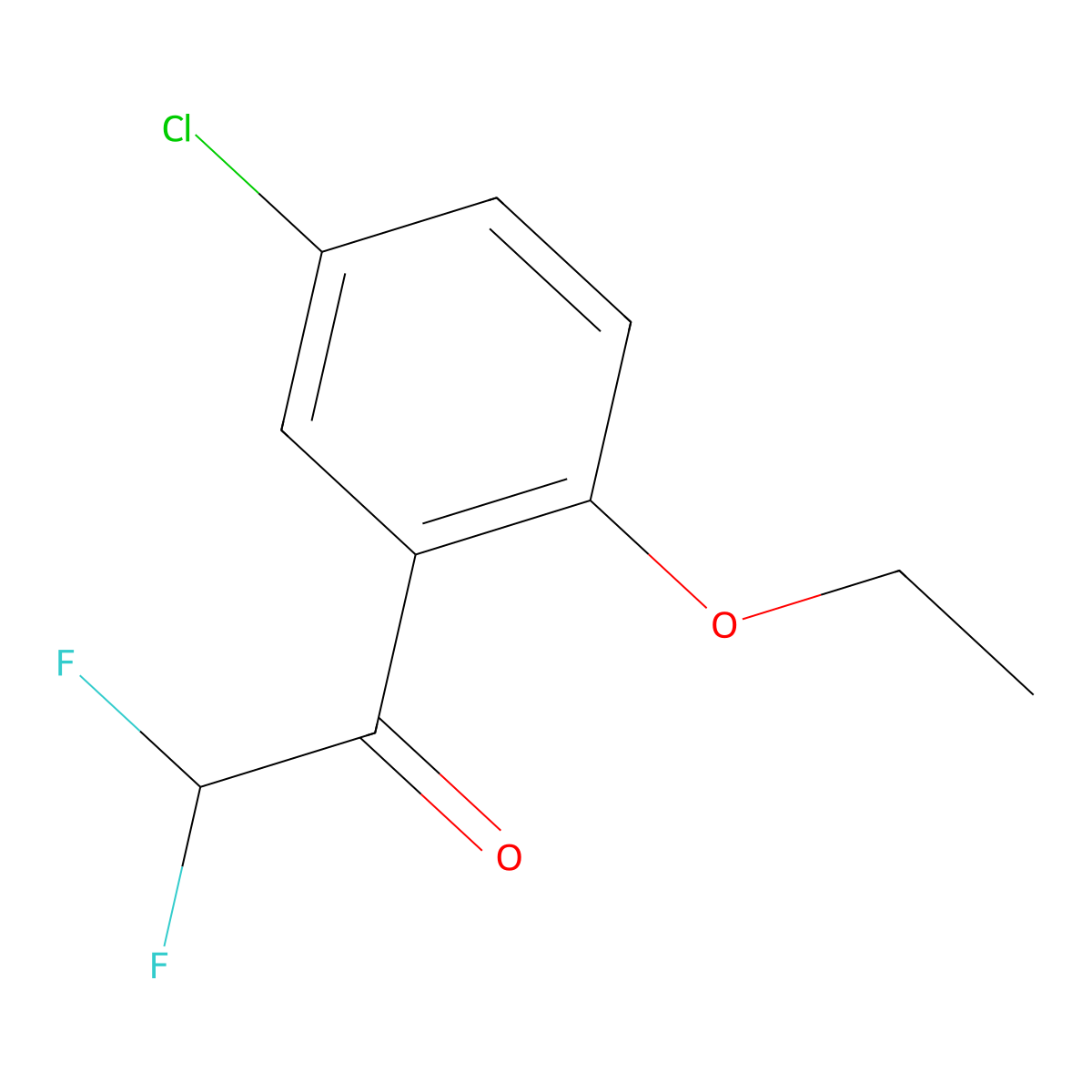 1-(5-Chloro-2-ethoxyphenyl)-2,2-difluoroethan-1-one molecular structure, CAS 2229109-66-2