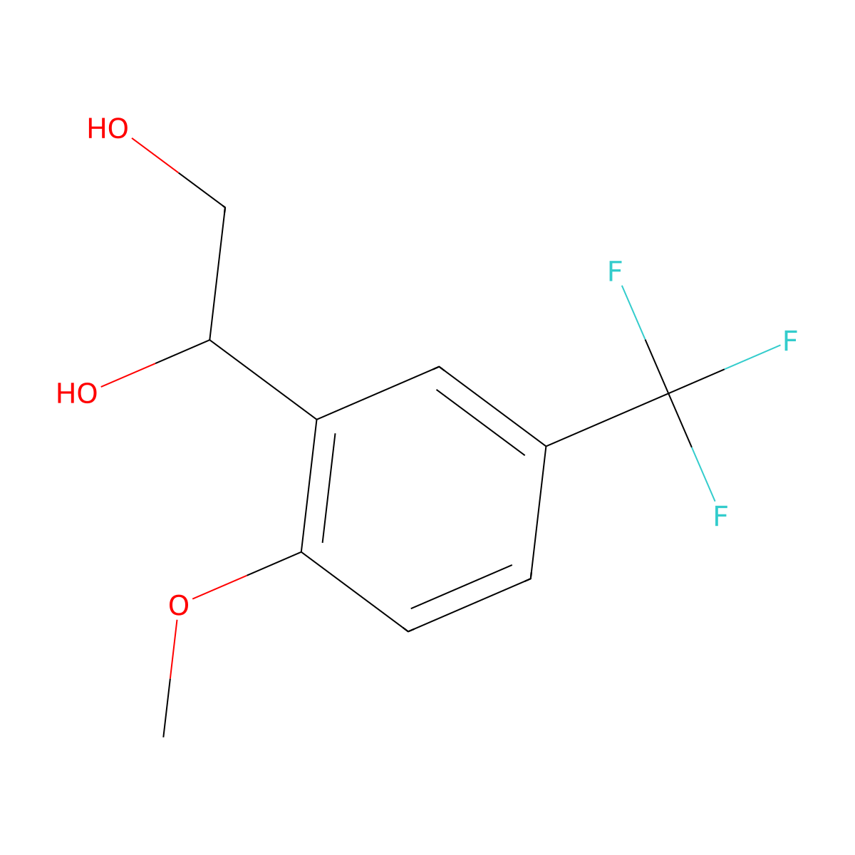 1-[2-Methoxy-5-(trifluoromethyl)phenyl]ethane-1,2-diol molecular structure, CAS 2229119-64-4