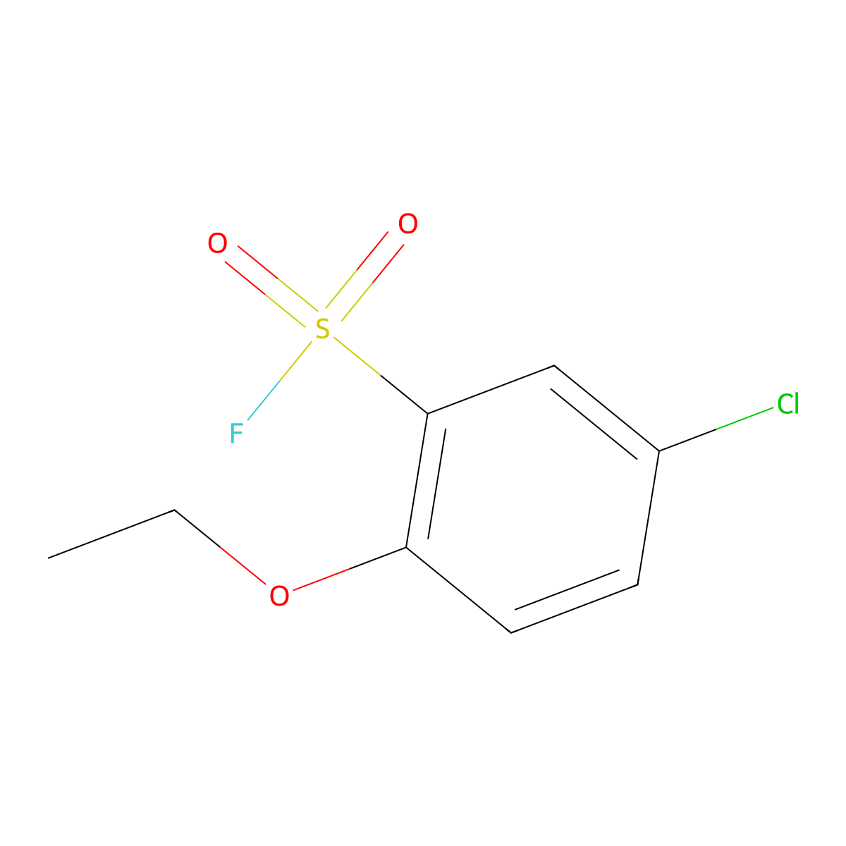 5-Chloro-2-ethoxybenzene-1-sulfonyl fluoride molecular structure, CAS 2229121-56-4