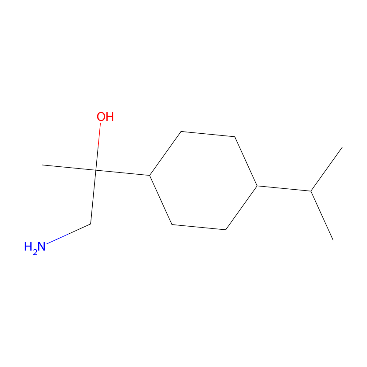 1-Amino-2-[4-(propan-2-yl)cyclohexyl]propan-2-ol molecular structure, CAS 2229122-30-7