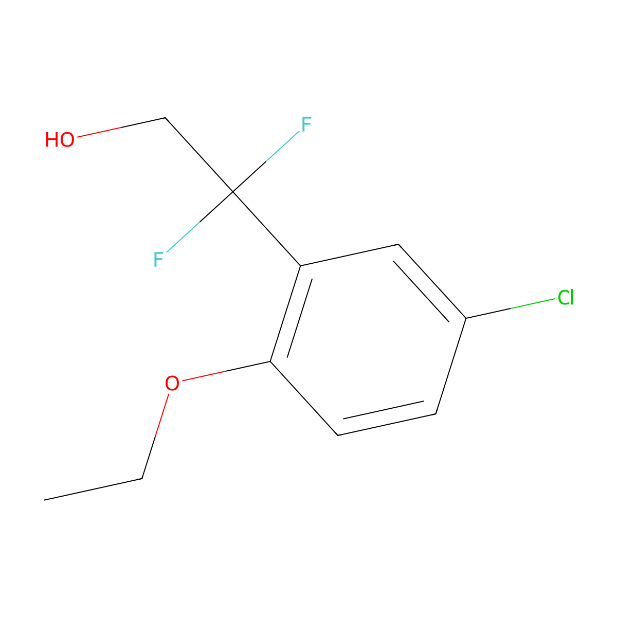 2-(5-Chloro-2-ethoxyphenyl)-2,2-difluoroethan-1-ol molecular structure, CAS 2229124-28-9