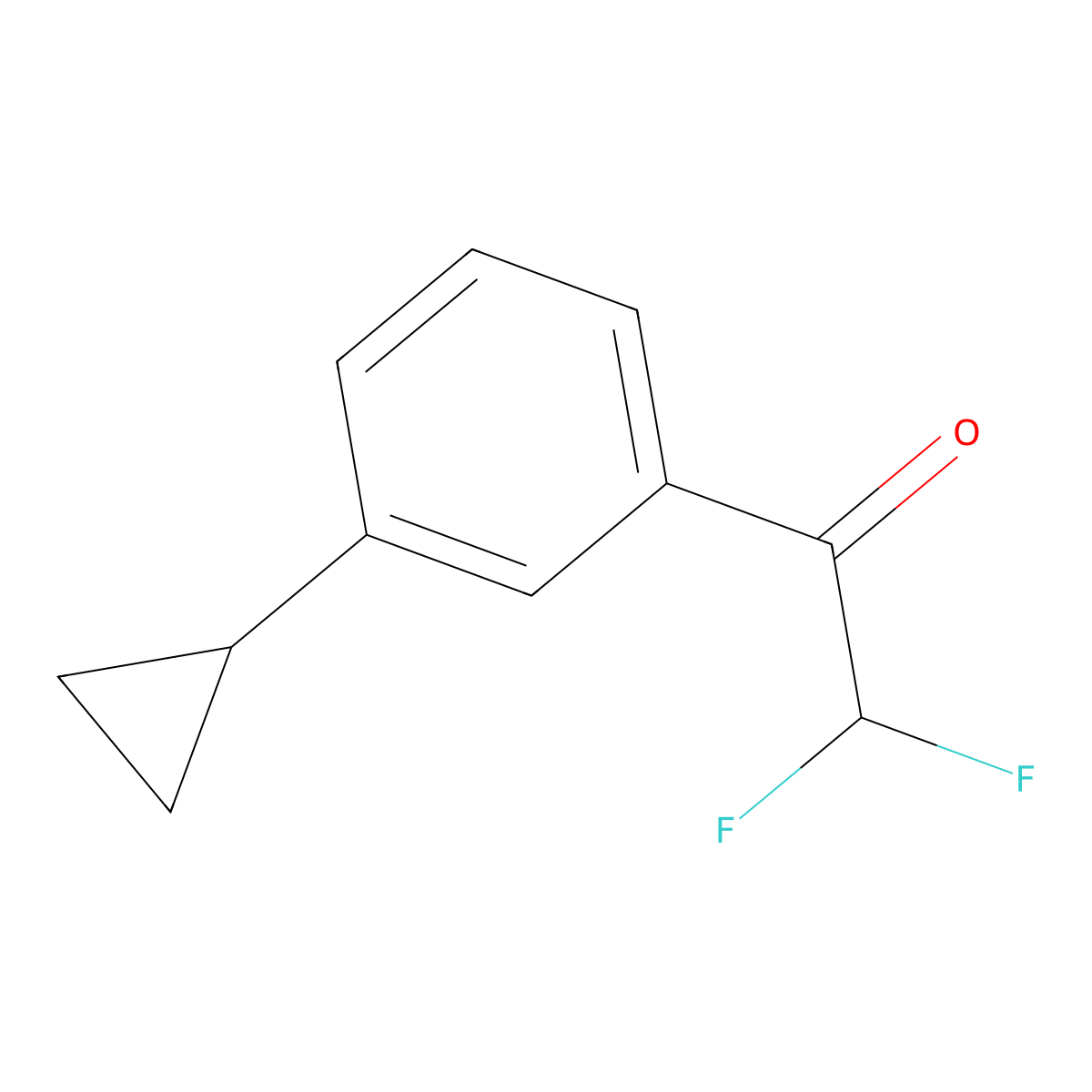 1-(3-Cyclopropylphenyl)-2,2-difluoroethan-1-one molecular structure, CAS 2229125-19-1