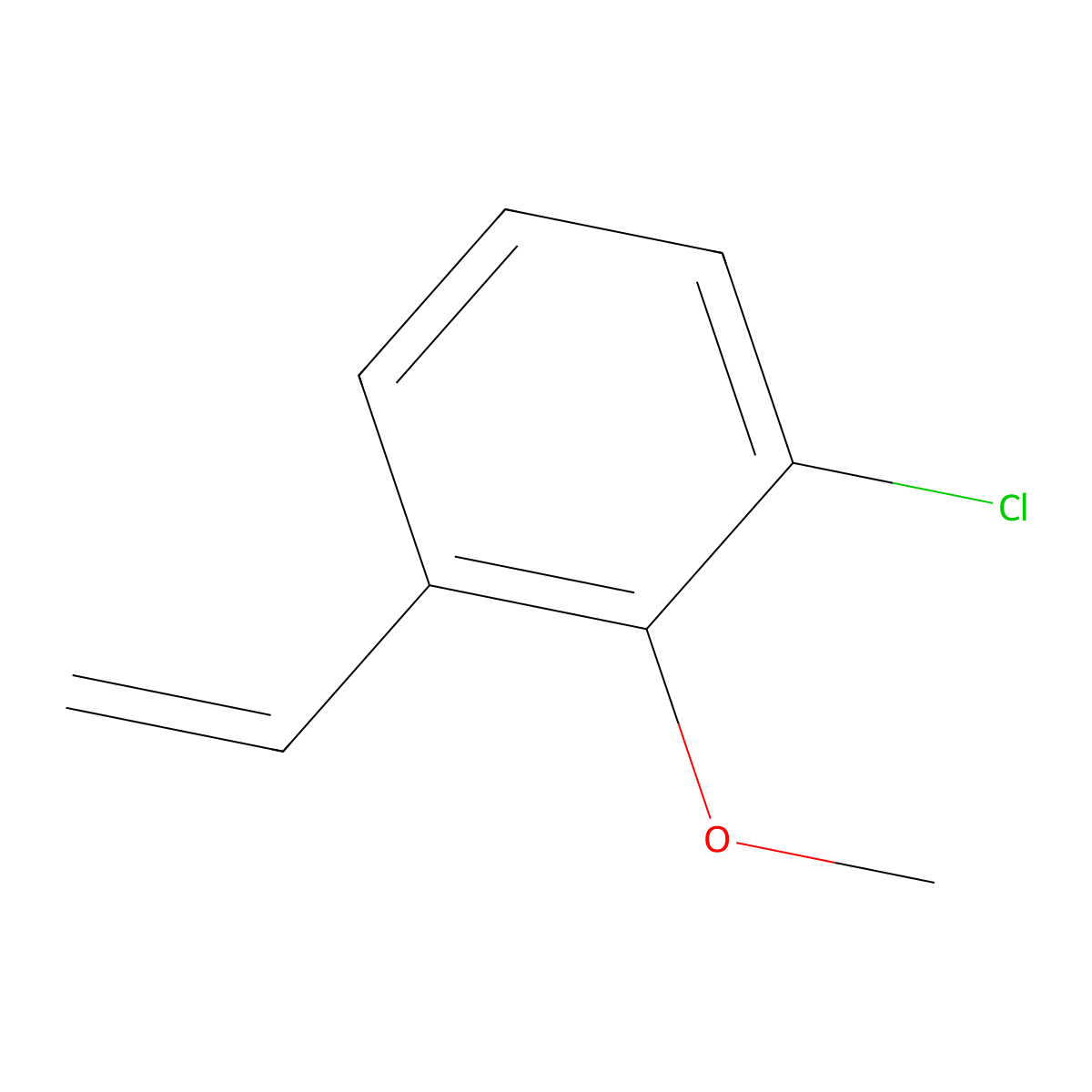1-Chloro-2-methoxy-3-vinylbenzene molecular structure, CAS 2229132-18-5