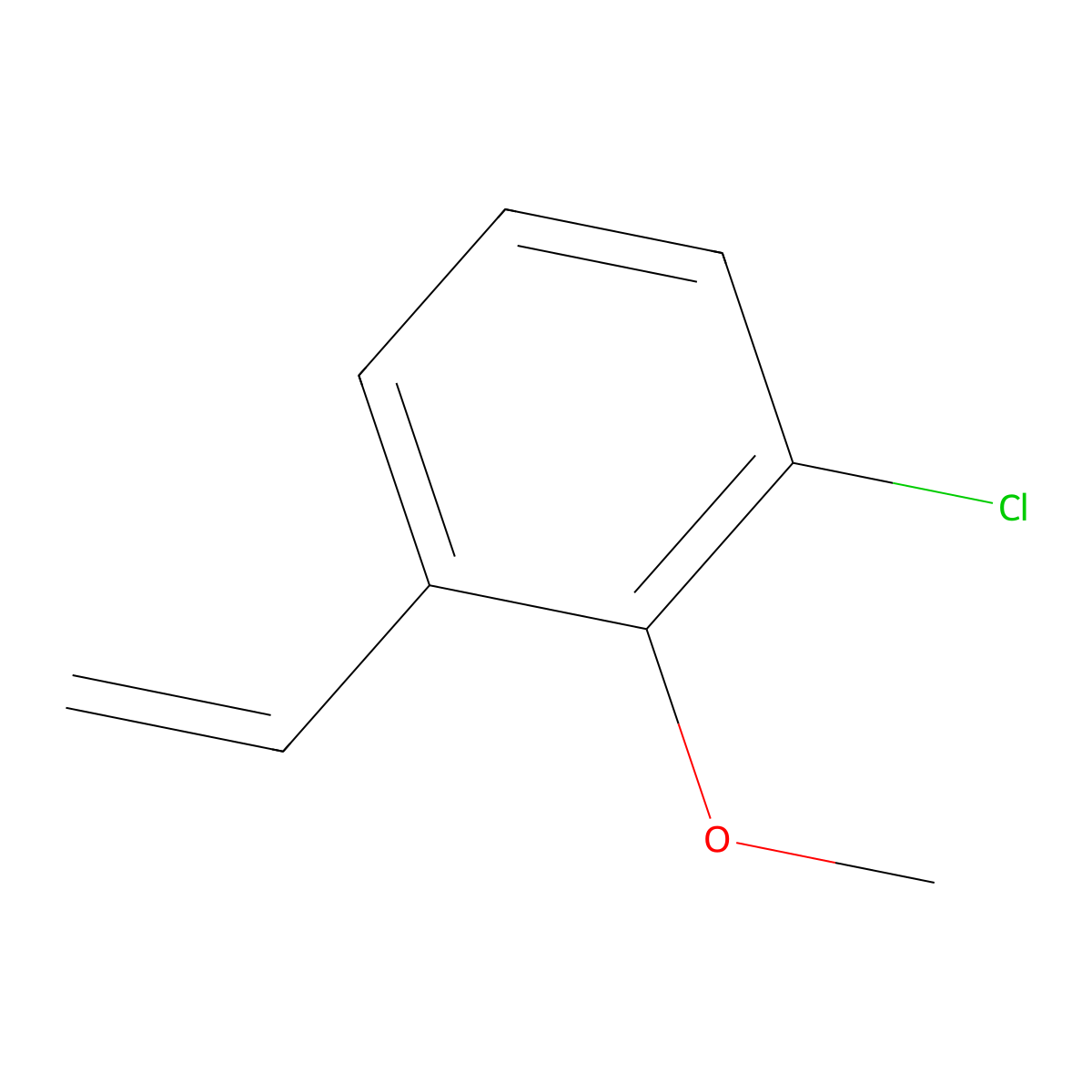1-Chloro-2-methoxy-3-vinylbenzene molecular structure, CAS 2229132-18-5