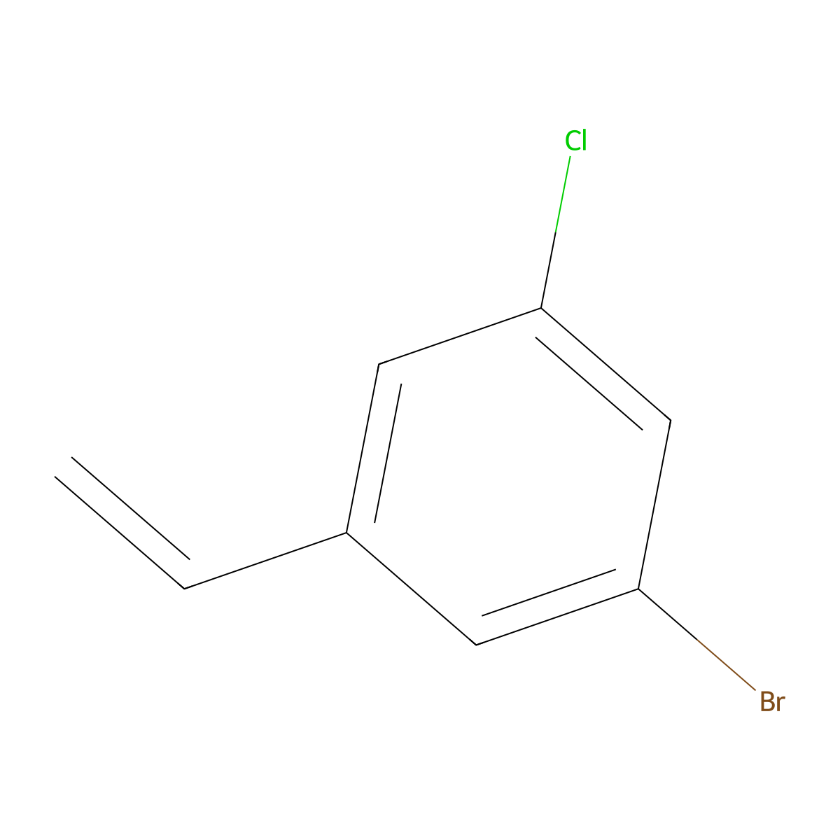 1-Bromo-3-chloro-5-ethenylbenzene molecular structure, CAS 2229137-06-6