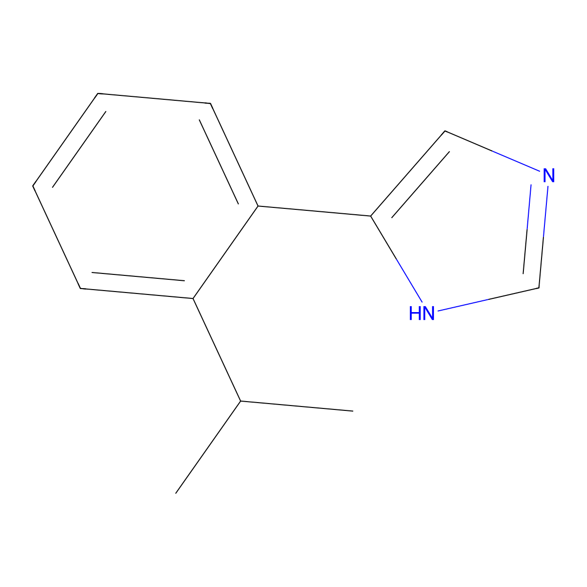 4-[2-(propan-2-yl)phenyl]-1H-imidazole molecular structure, CAS 2229138-58-1