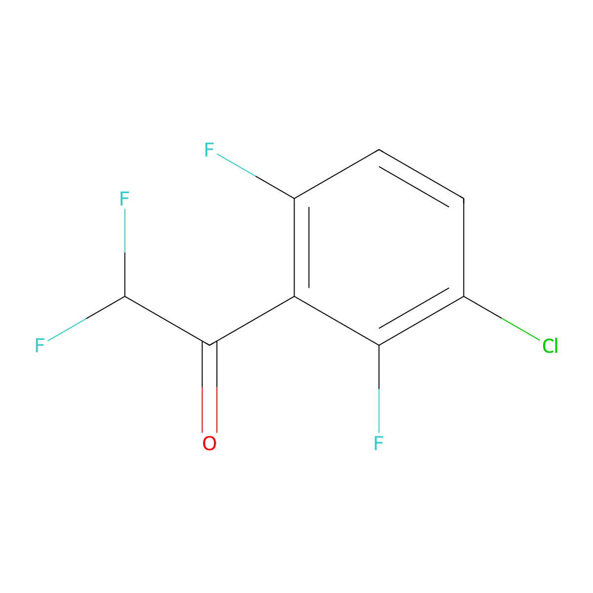 1-(3-Chloro-2,6-difluorophenyl)-2,2-difluoroethanone molecular structure, CAS 2229138-65-0