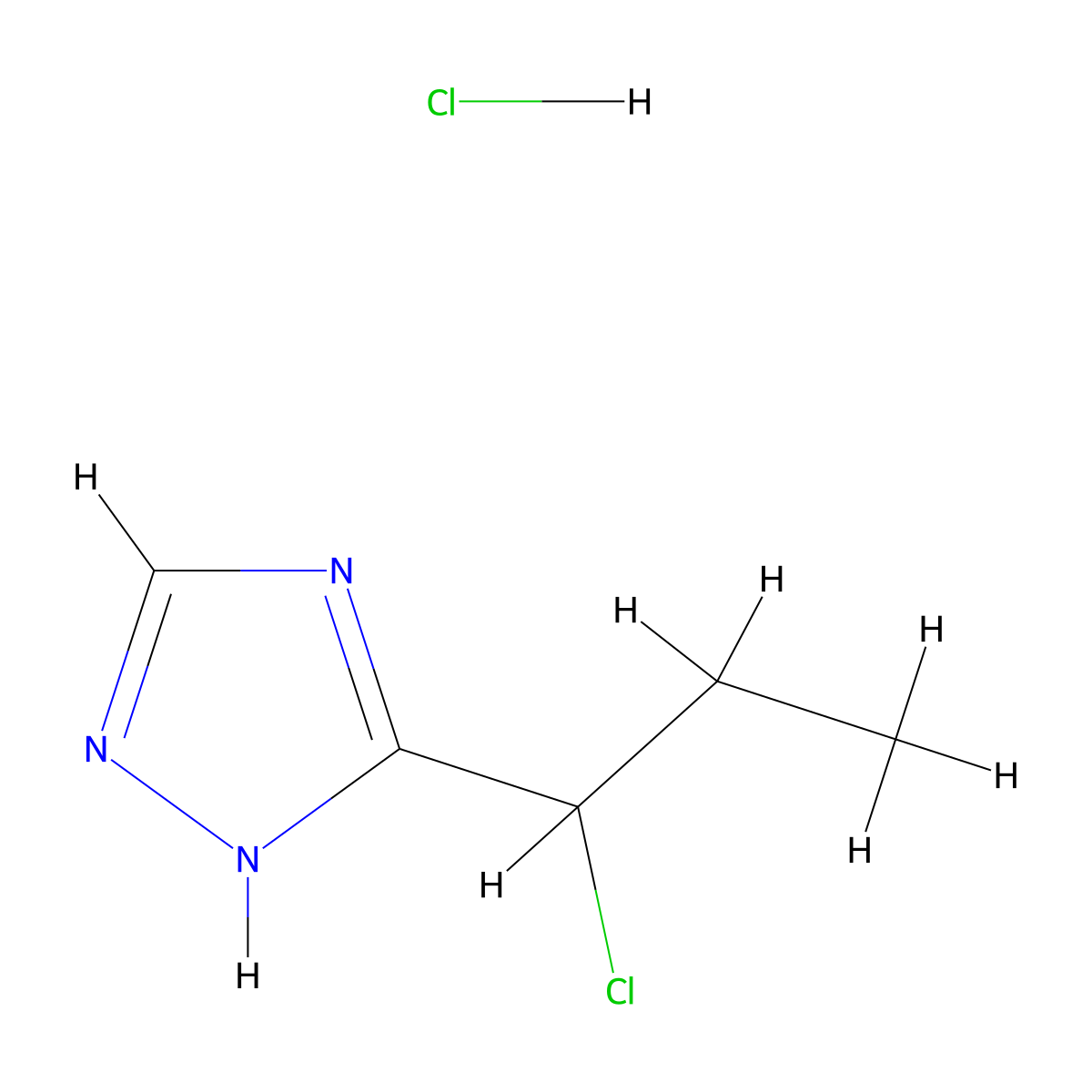 3-(1-Chloropropyl)-4H-1,2,4-triazole hydrochloride molecular structure, CAS 2229139-41-5