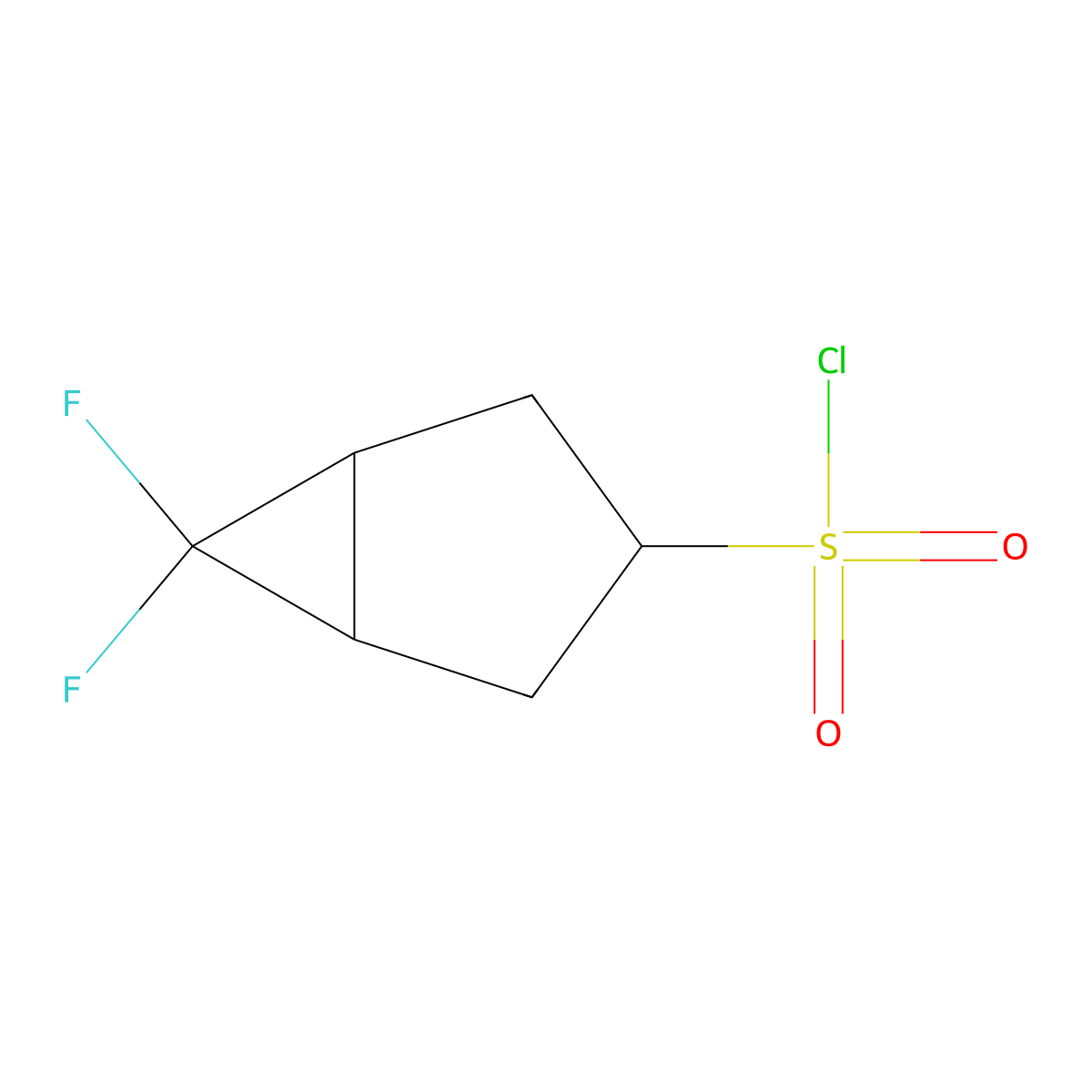 6,6-Difluorobicyclo[3.1.0]hexane-3-sulfonyl chloride molecular structure, CAS 2229141-47-1