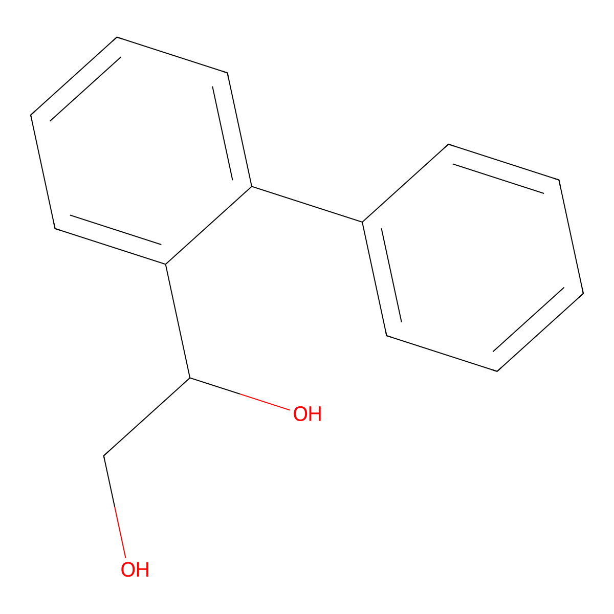 1-(2-Phenylphenyl)ethane-1,2-diol molecular structure, CAS 2229141-93-7