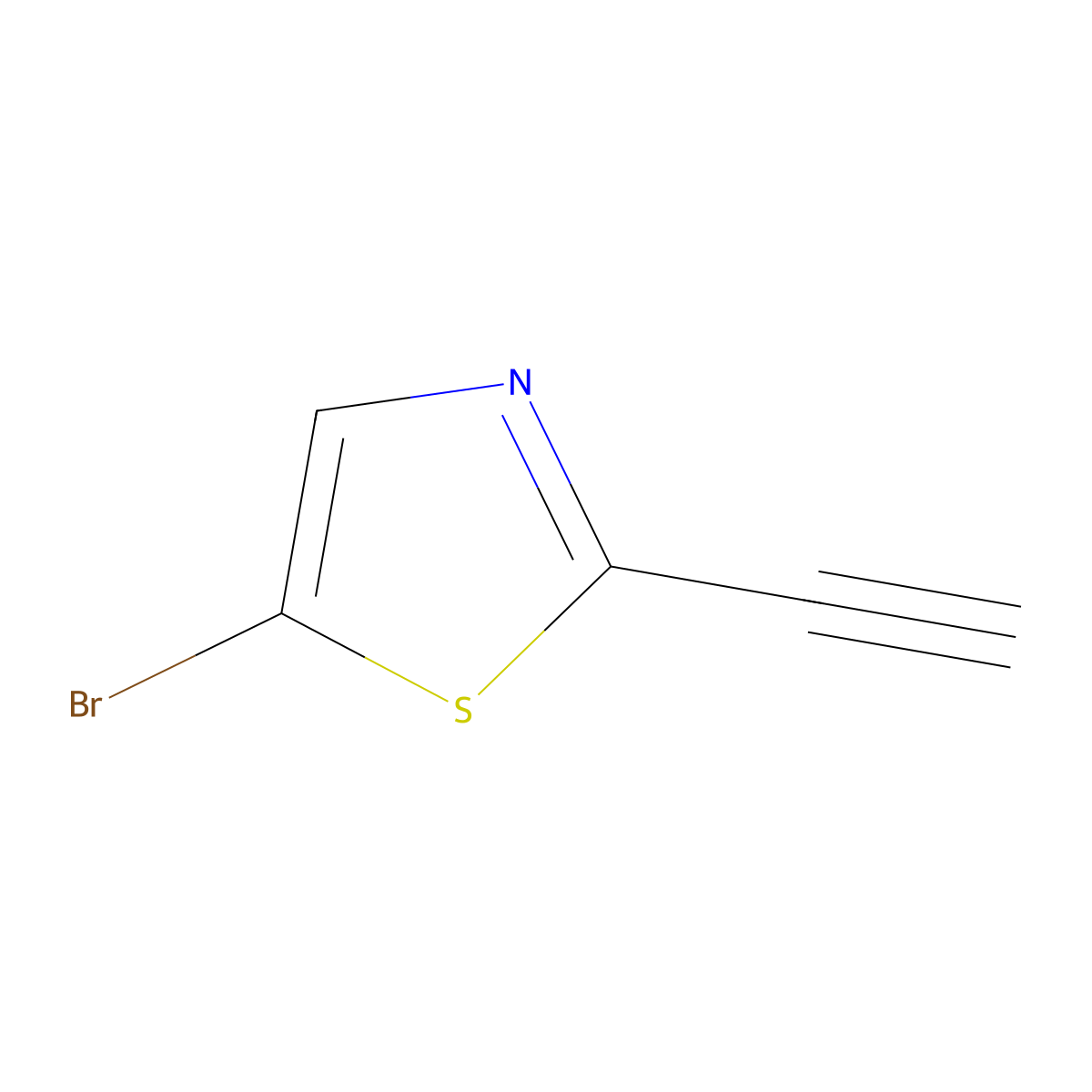 5-Bromo-2-ethynyl-1,3-thiazole molecular structure, CAS 2229142-20-3