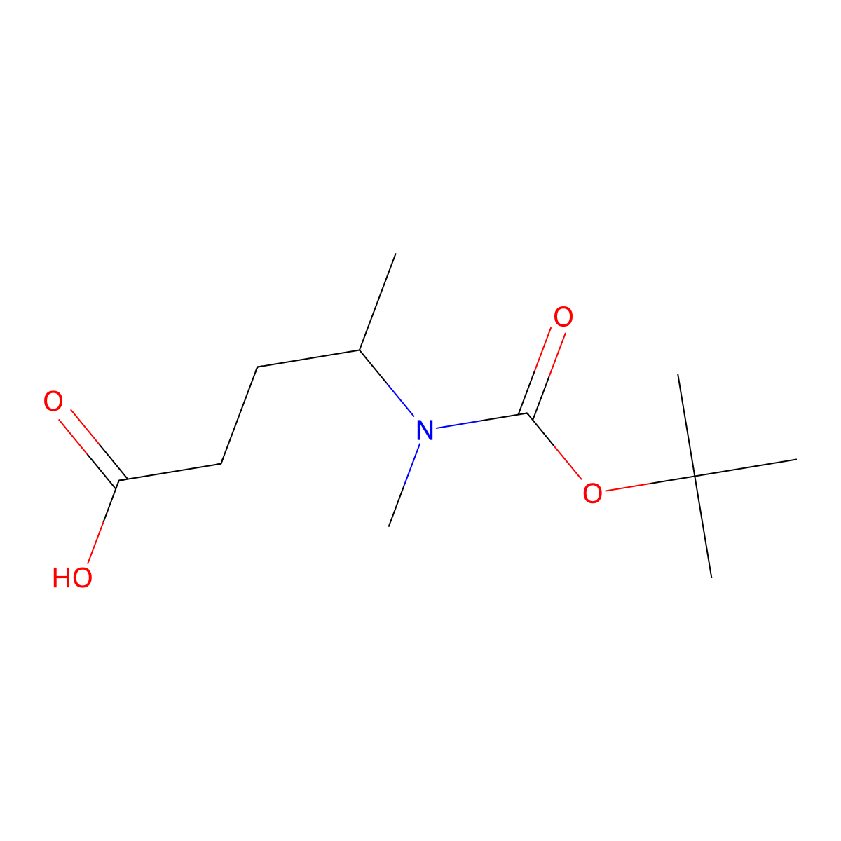 4-{[(Tert-butoxy)carbonyl](methyl)amino}pentanoic acid molecular structure, CAS 2229143-86-4