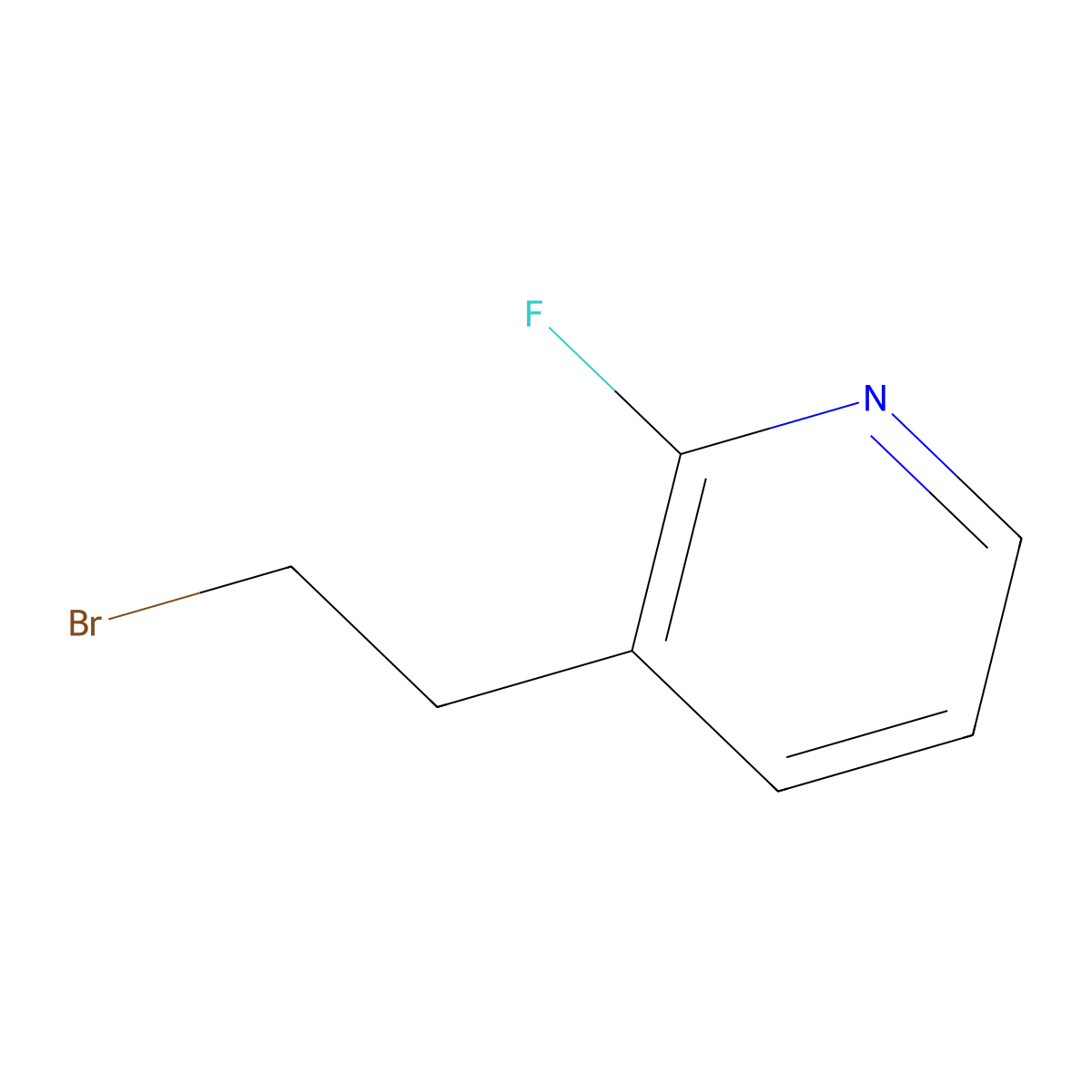3-(2-Bromoethyl)-2-fluoropyridine molecular structure, CAS 2229146-03-4