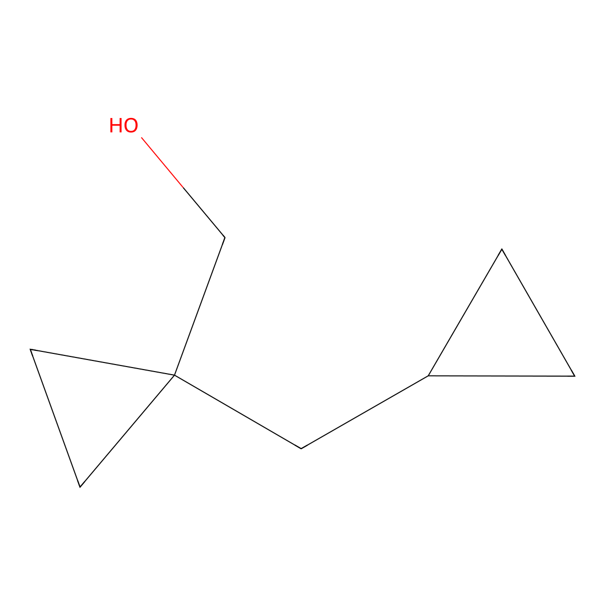[1-(Cyclopropylmethyl)cyclopropyl]methanol molecular structure, CAS 2229149-23-7
