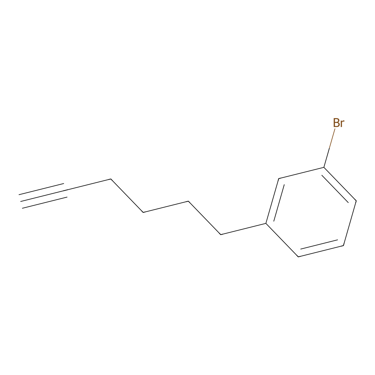 1-Bromo-3-(hex-5-yn-1-yl)benzene molecular structure, CAS 2229150-05-2