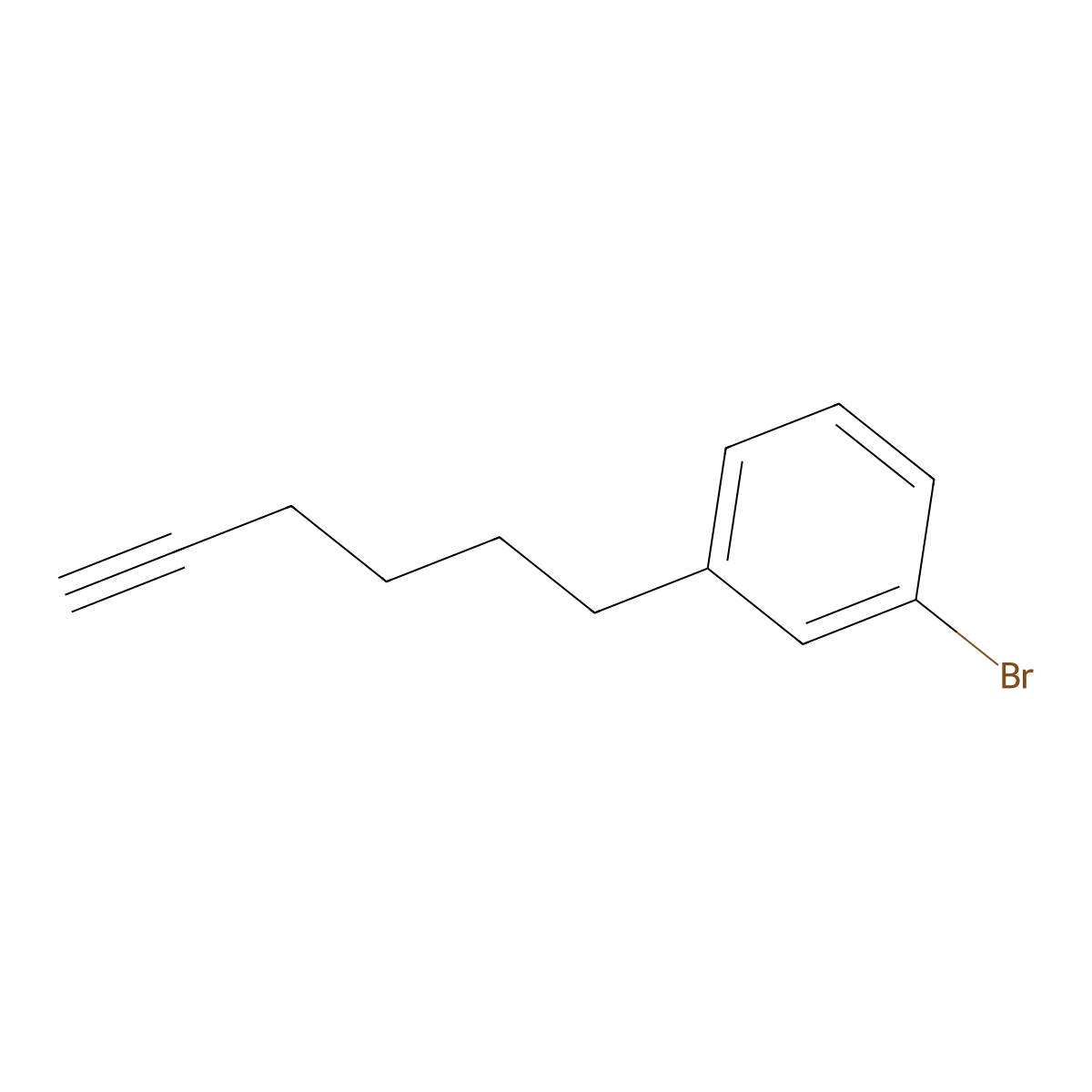 1-Bromo-3-(hex-5-yn-1-yl)benzene molecular structure, CAS 2229150-05-2