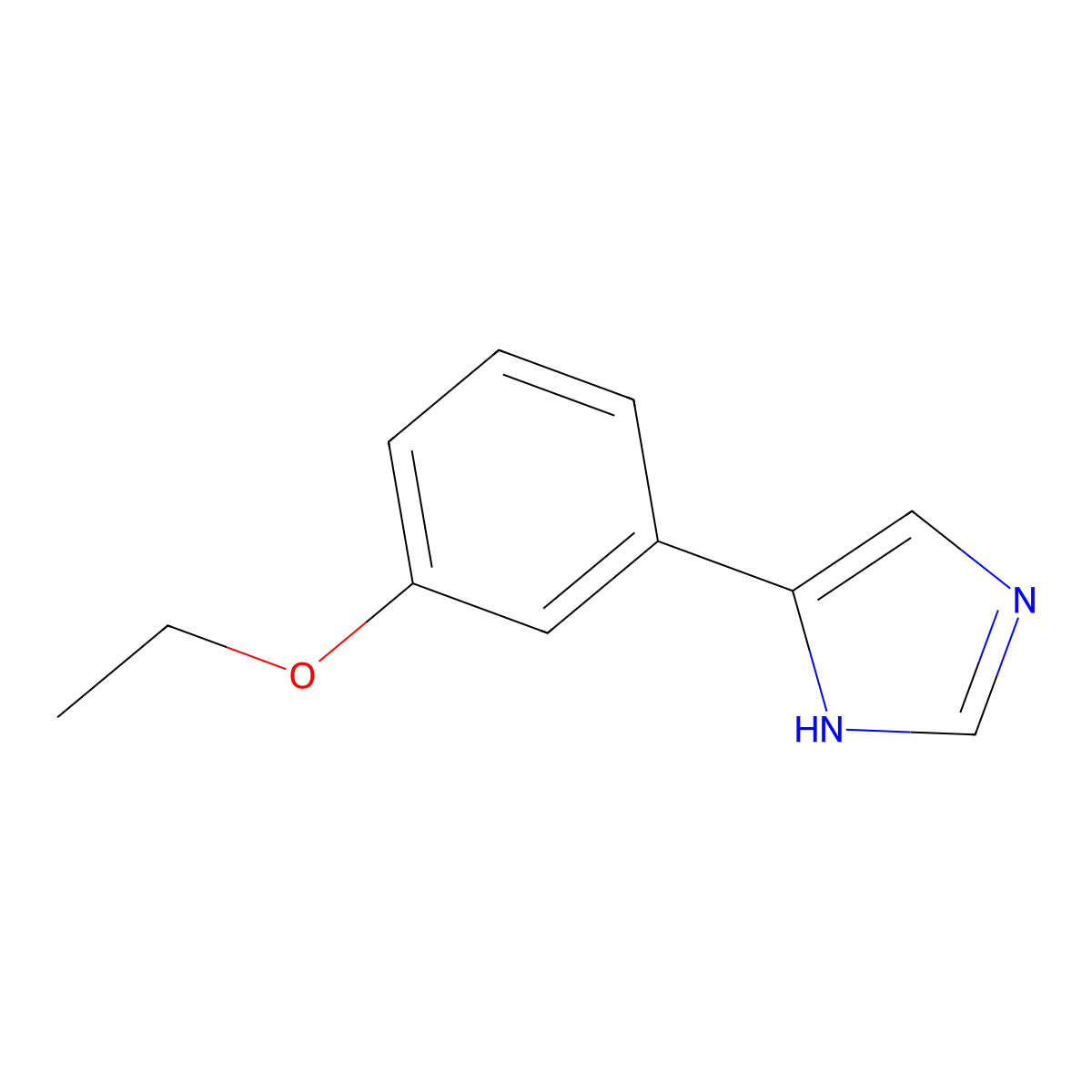 4-(3-ethoxyphenyl)-1H-imidazole molecular structure, CAS 2229155-58-0