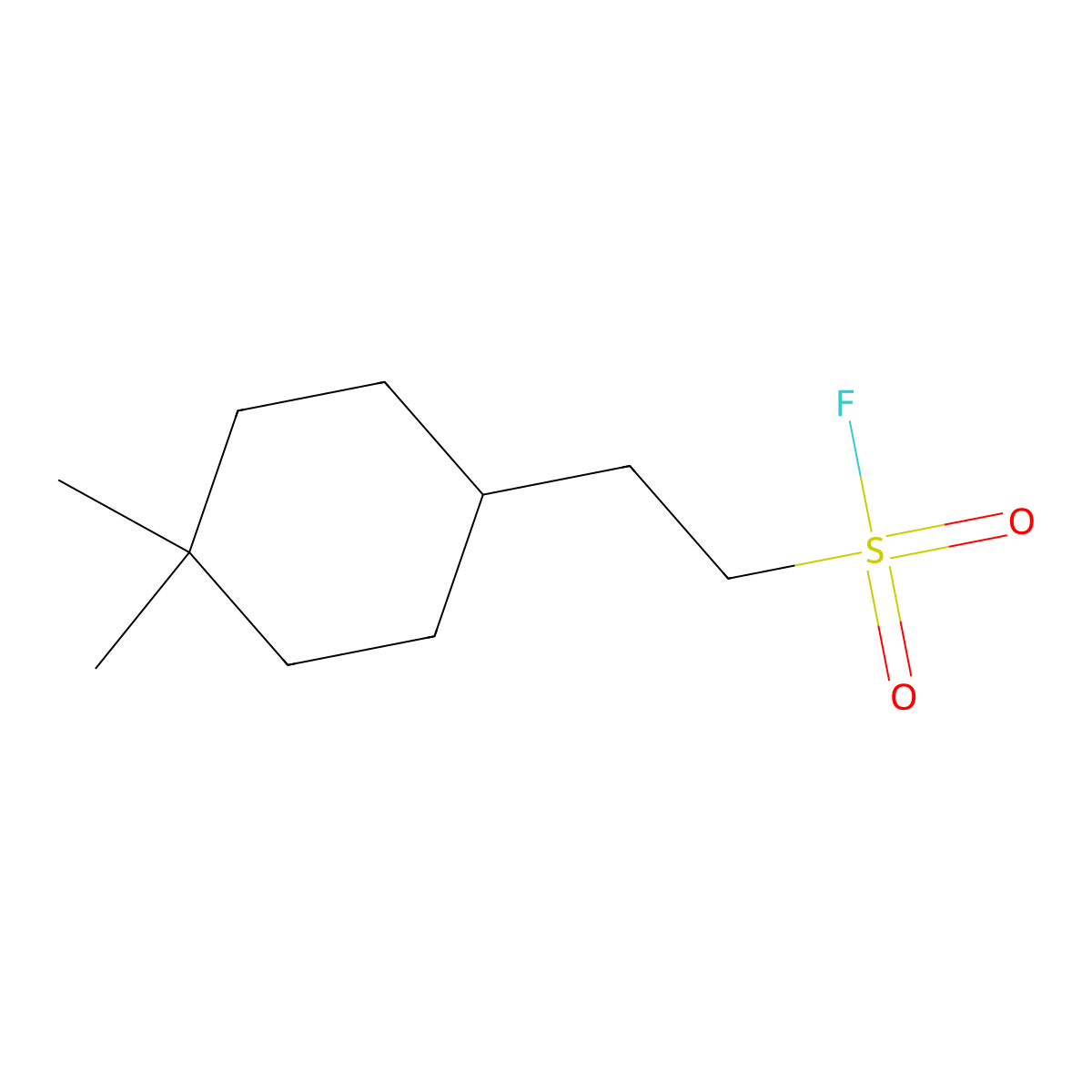 2-(4,4-Dimethylcyclohexyl)ethane-1-sulfonyl fluoride molecular structure, CAS 2229157-01-9