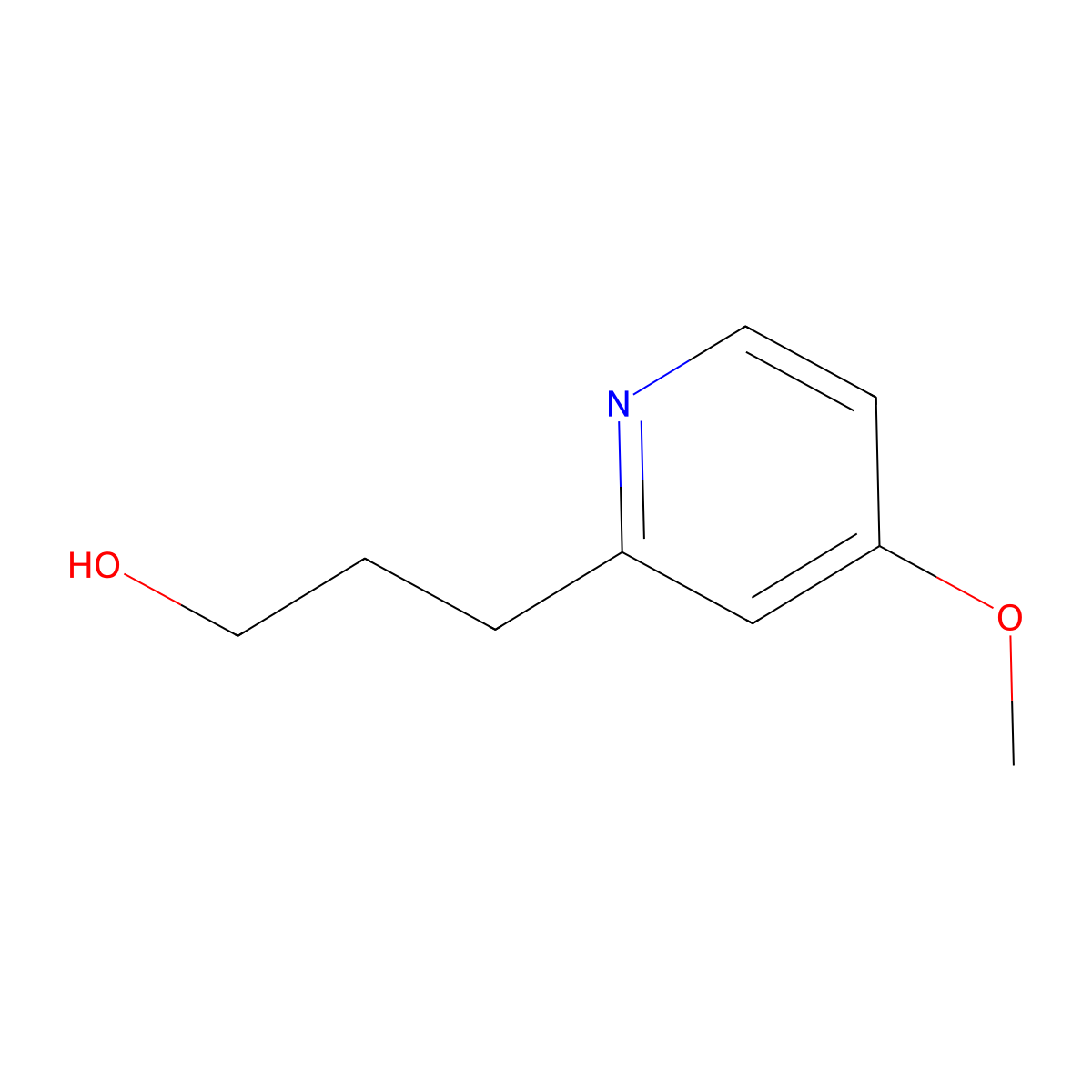 3-(4-Methoxypyridin-2-yl)propan-1-ol molecular structure, CAS 2229158-92-1